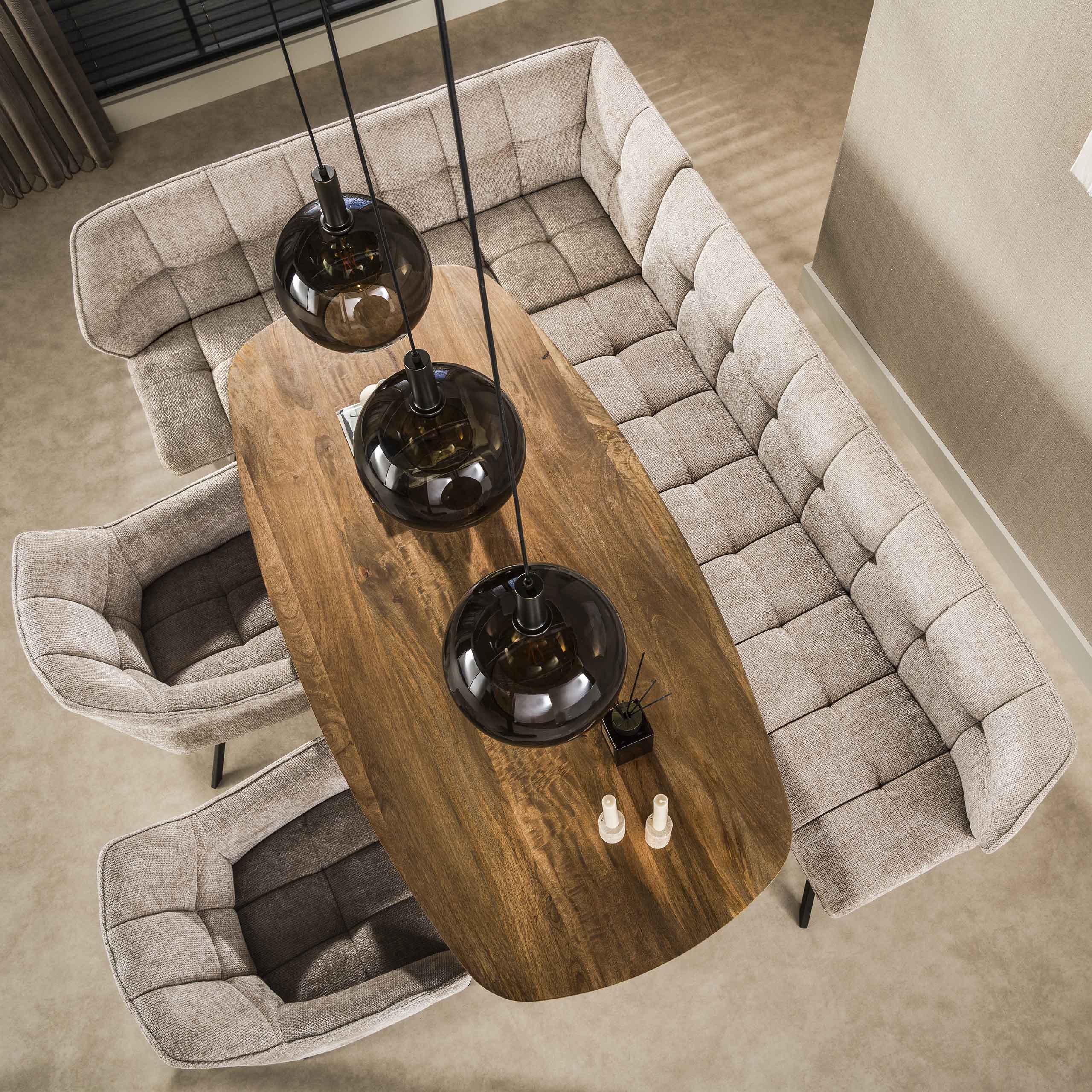 Hängelampe Pendelleuchte Sfera Ball Braun Glas