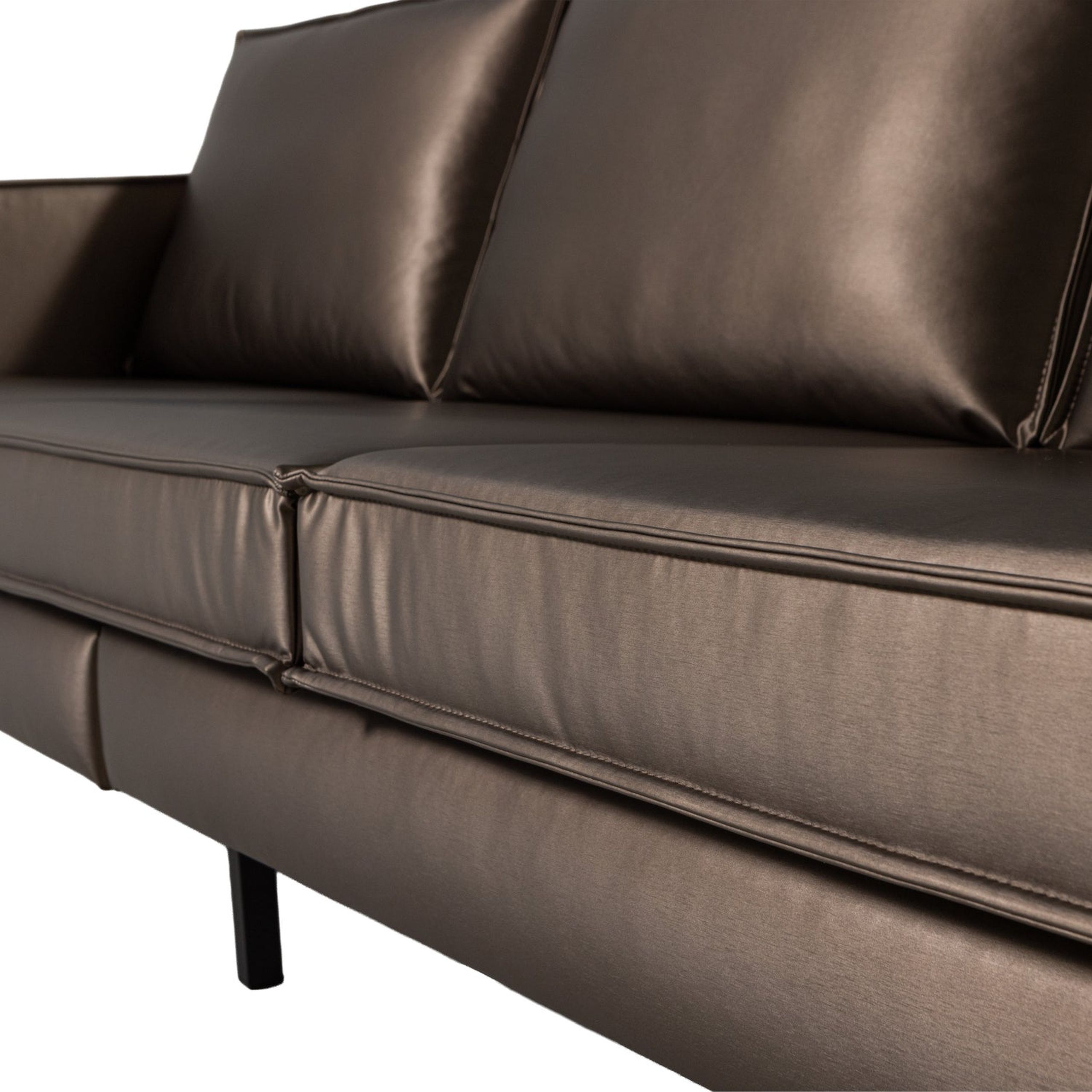 Retro Sofa Rodeo 3-Sitzer Metallic Kupfer Braun Retro Sofa Rodeo 3-Sitzer Metallic Kupfer Braun