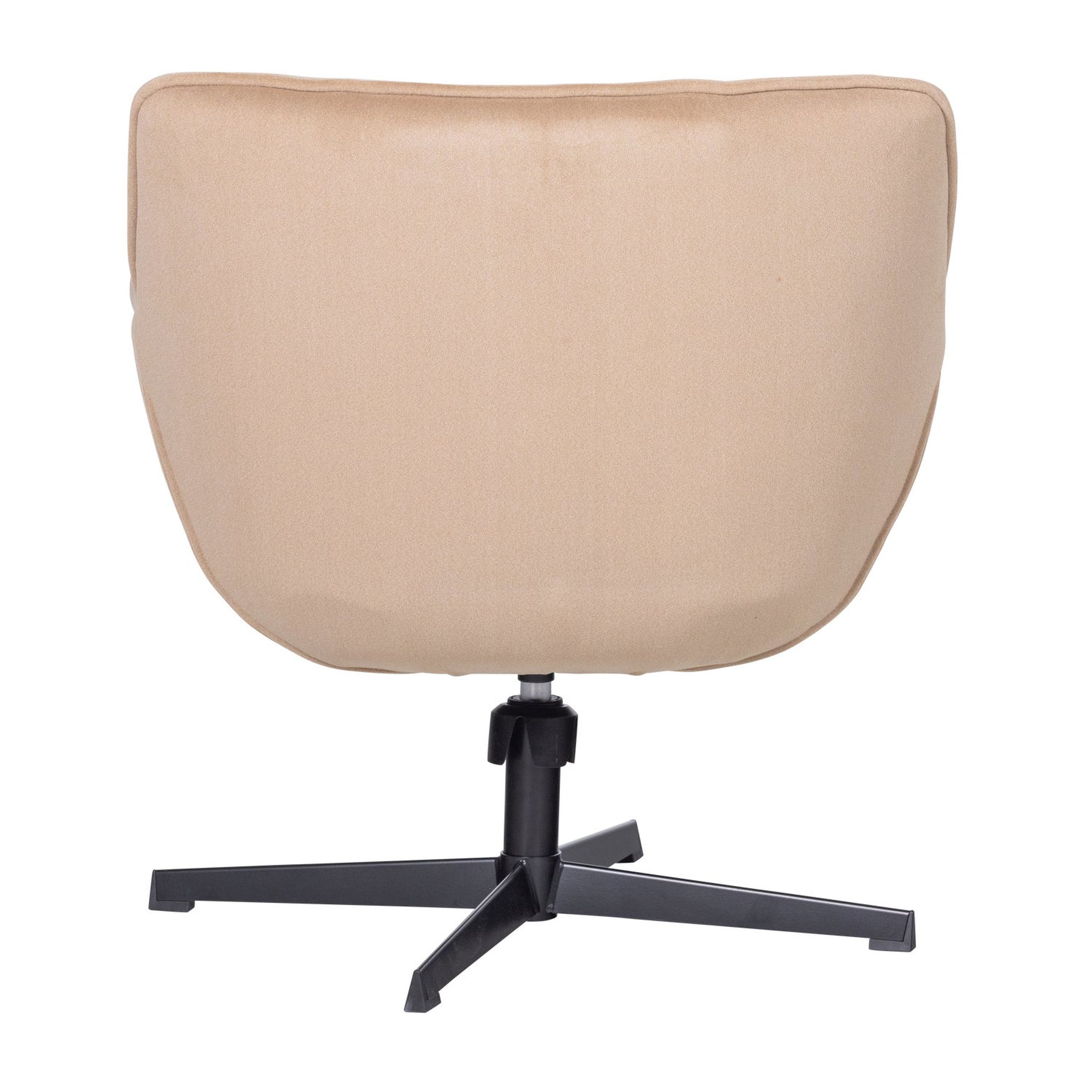 Retro Sessel Wibo Samt drehbar Sand