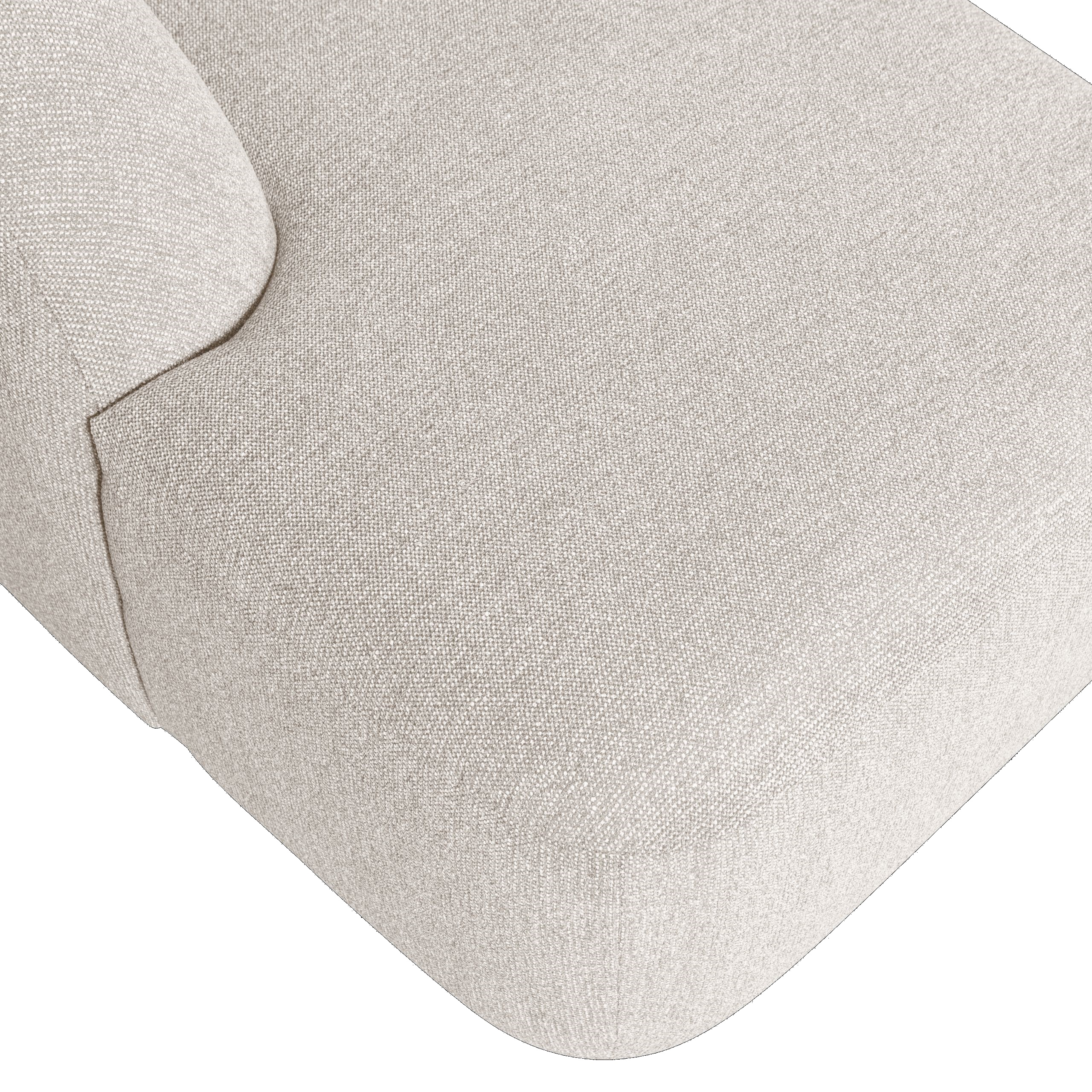 Retro Sofa Couch Sloping U-Form Organic Weiß