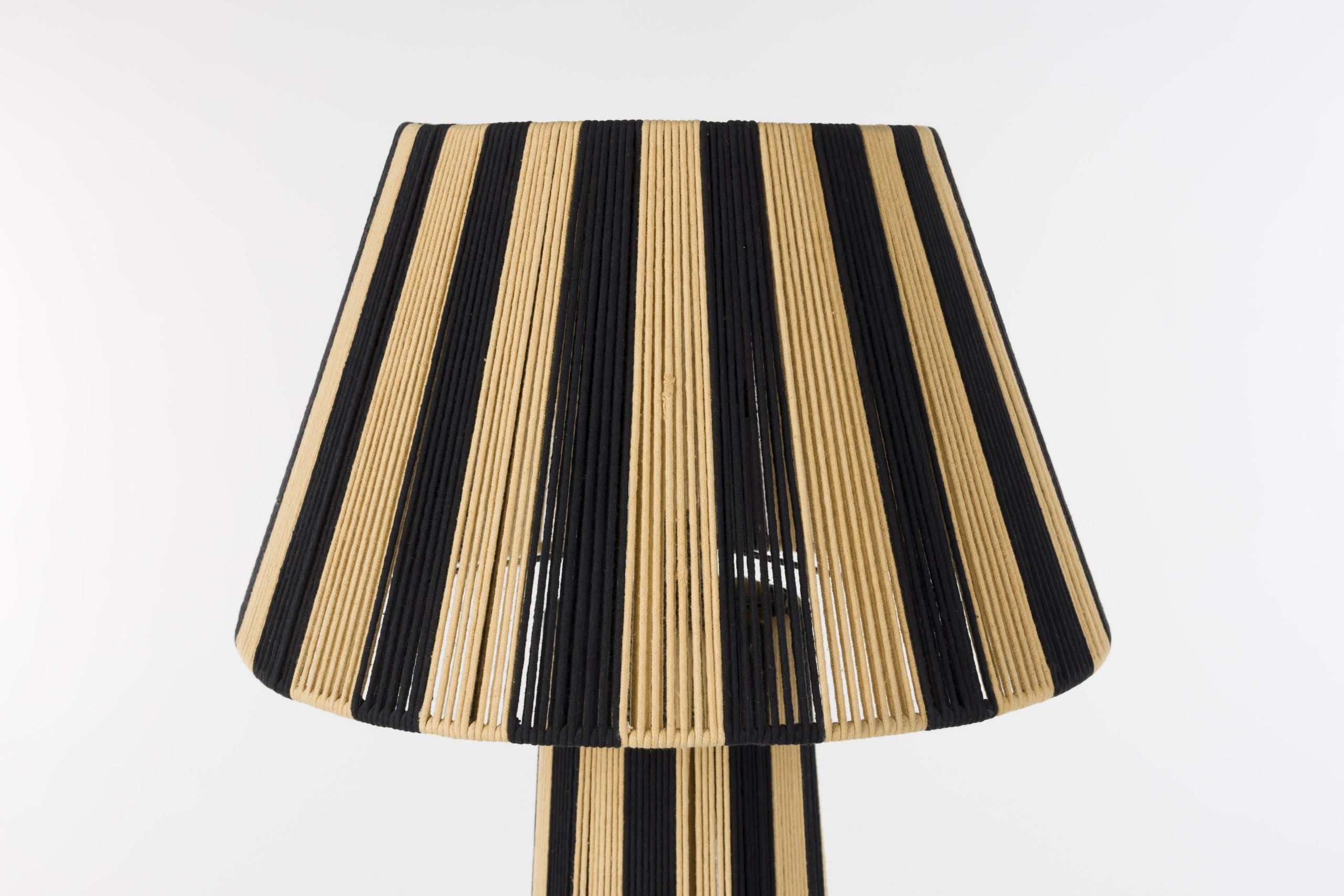 Retro Stehlampe Stripe It Up Schwarz Beige