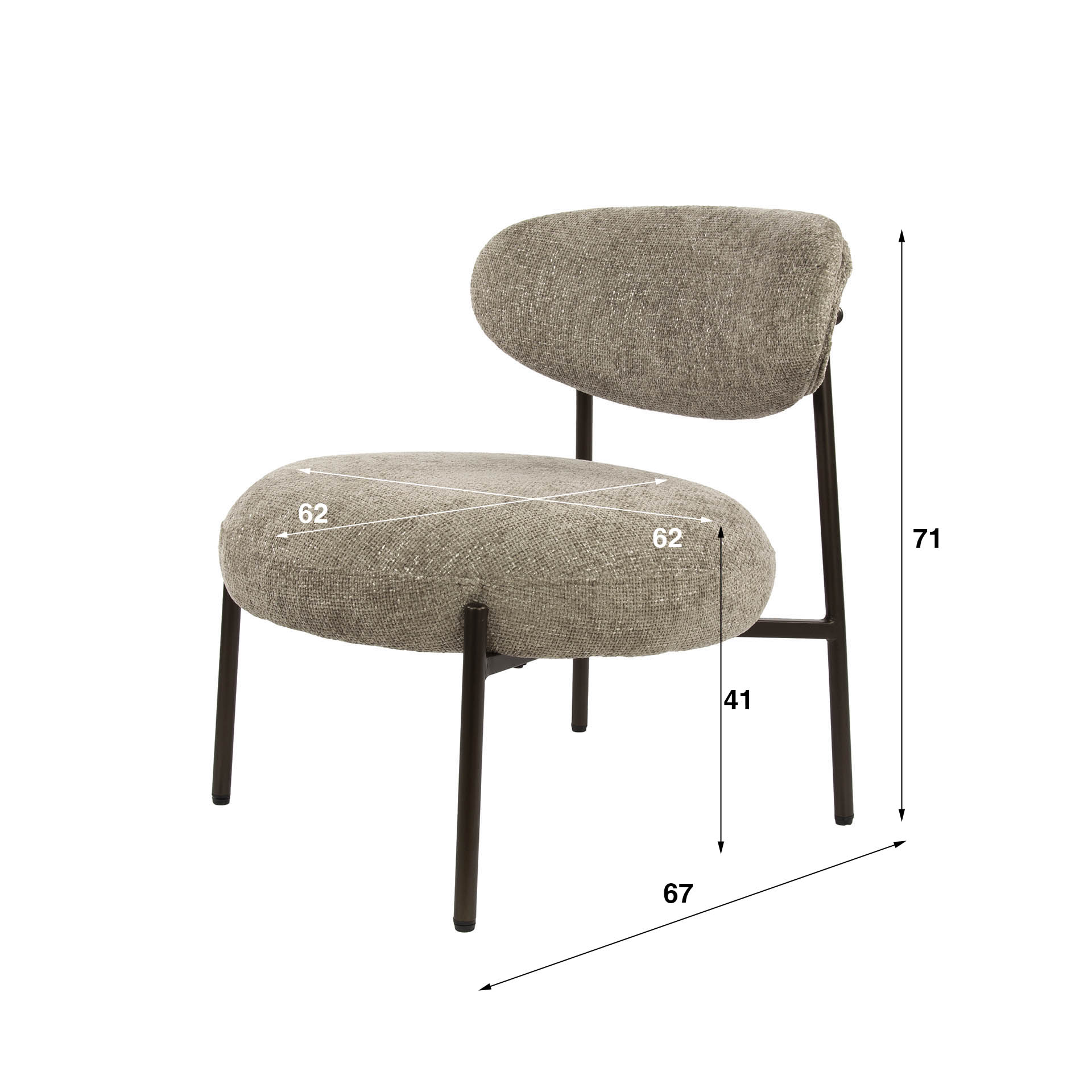 Retro Cocktailsessel Round Cargo Sand
