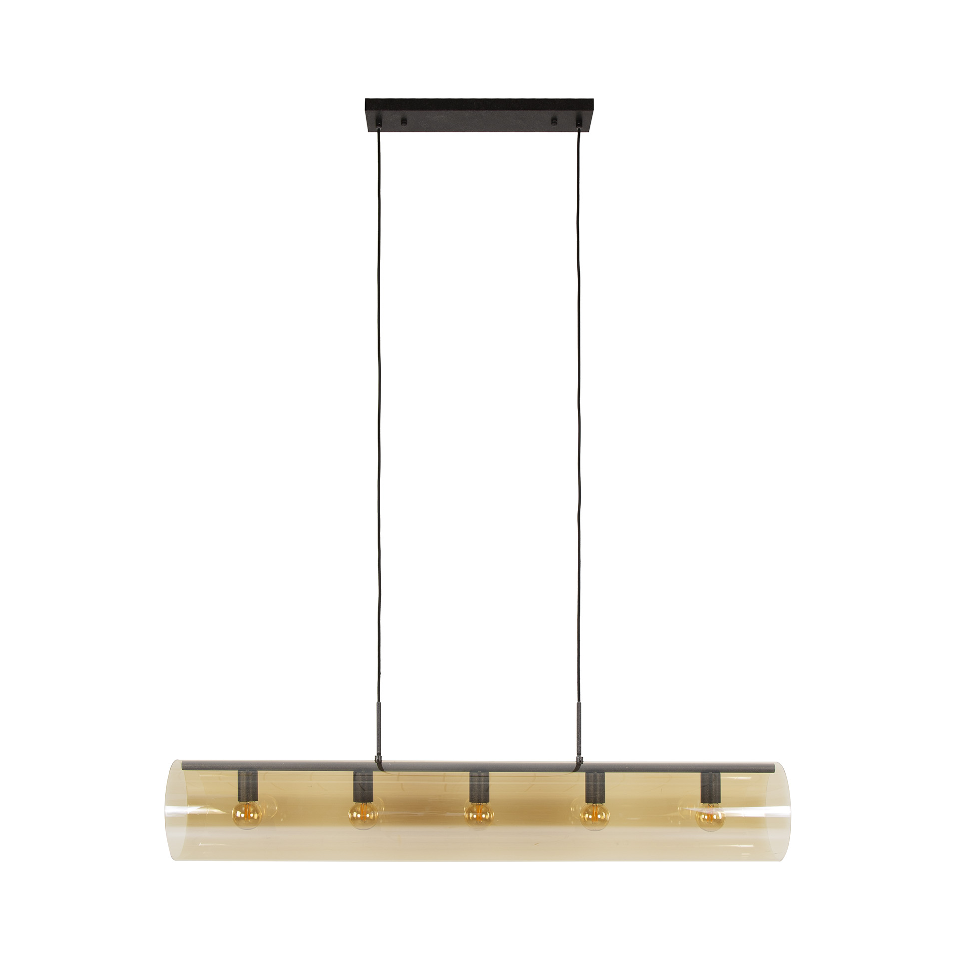 Industrial Hängelampe Tube Glas Amber 120 cm Industrial Hängelampe Tube Glas Amber 120 cm