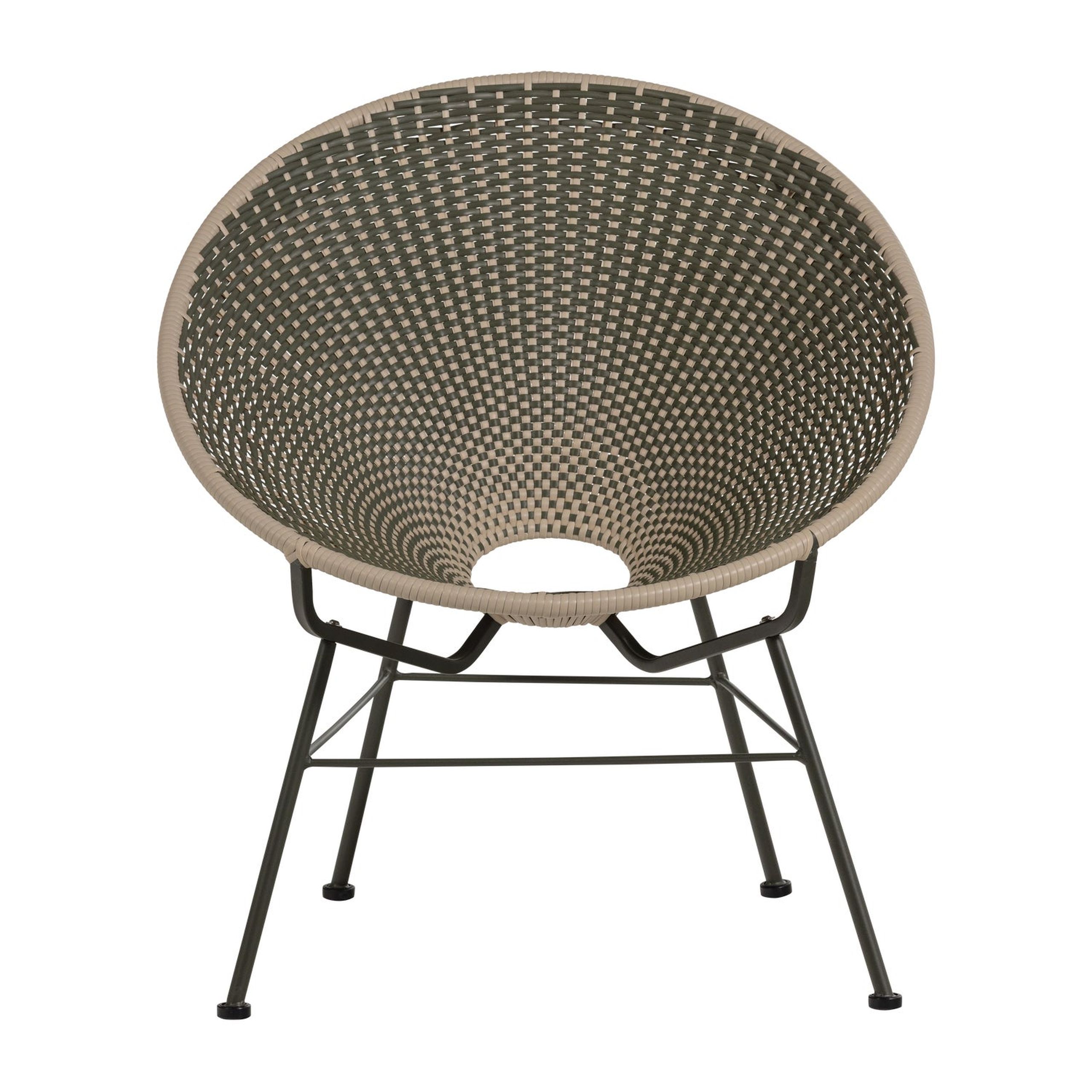 Retro Rattansessel Kazoun PE-Rattan In/Outdoor Grün