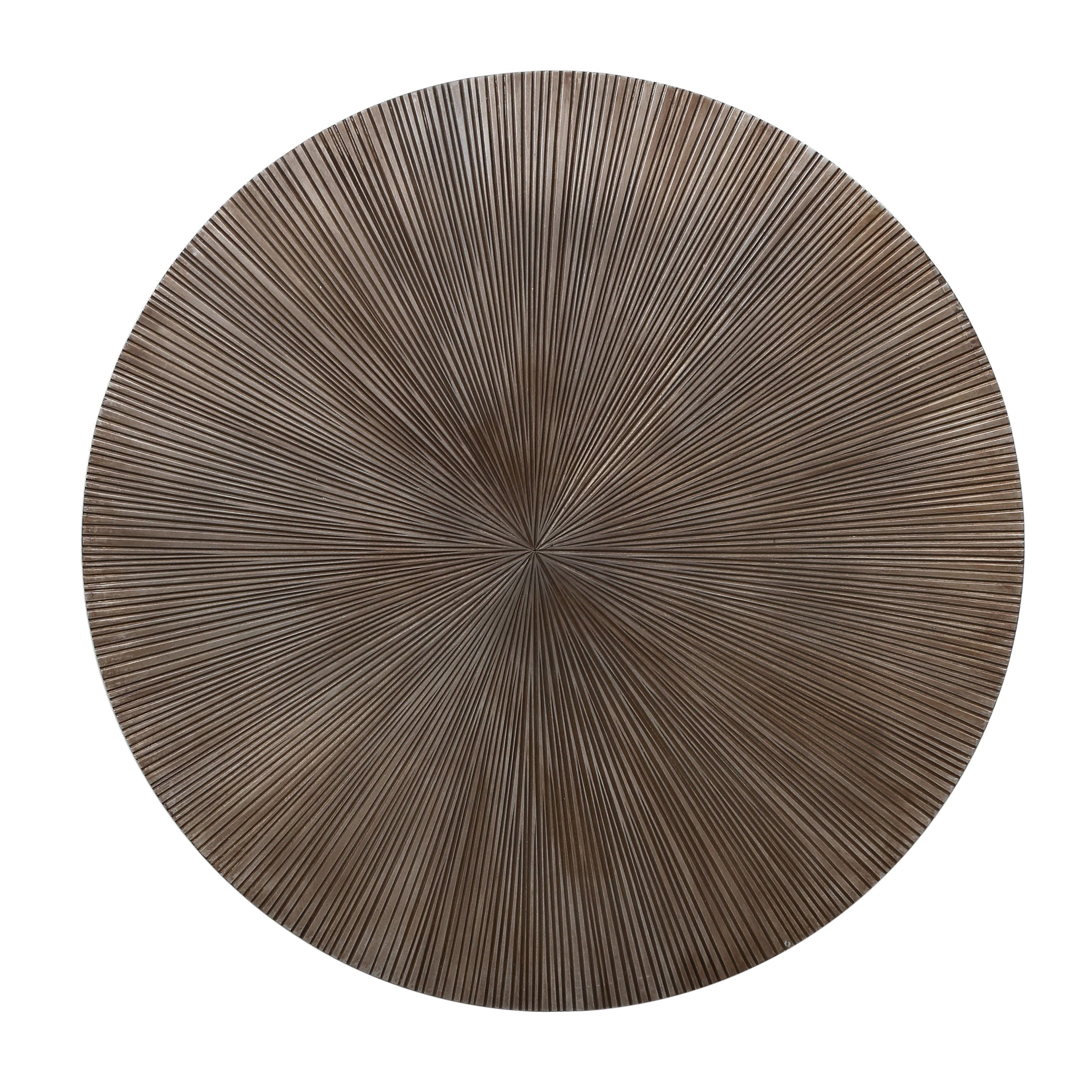Wandpaneel Wandbild Brown Pattern Wanddekoration Rund 90cm