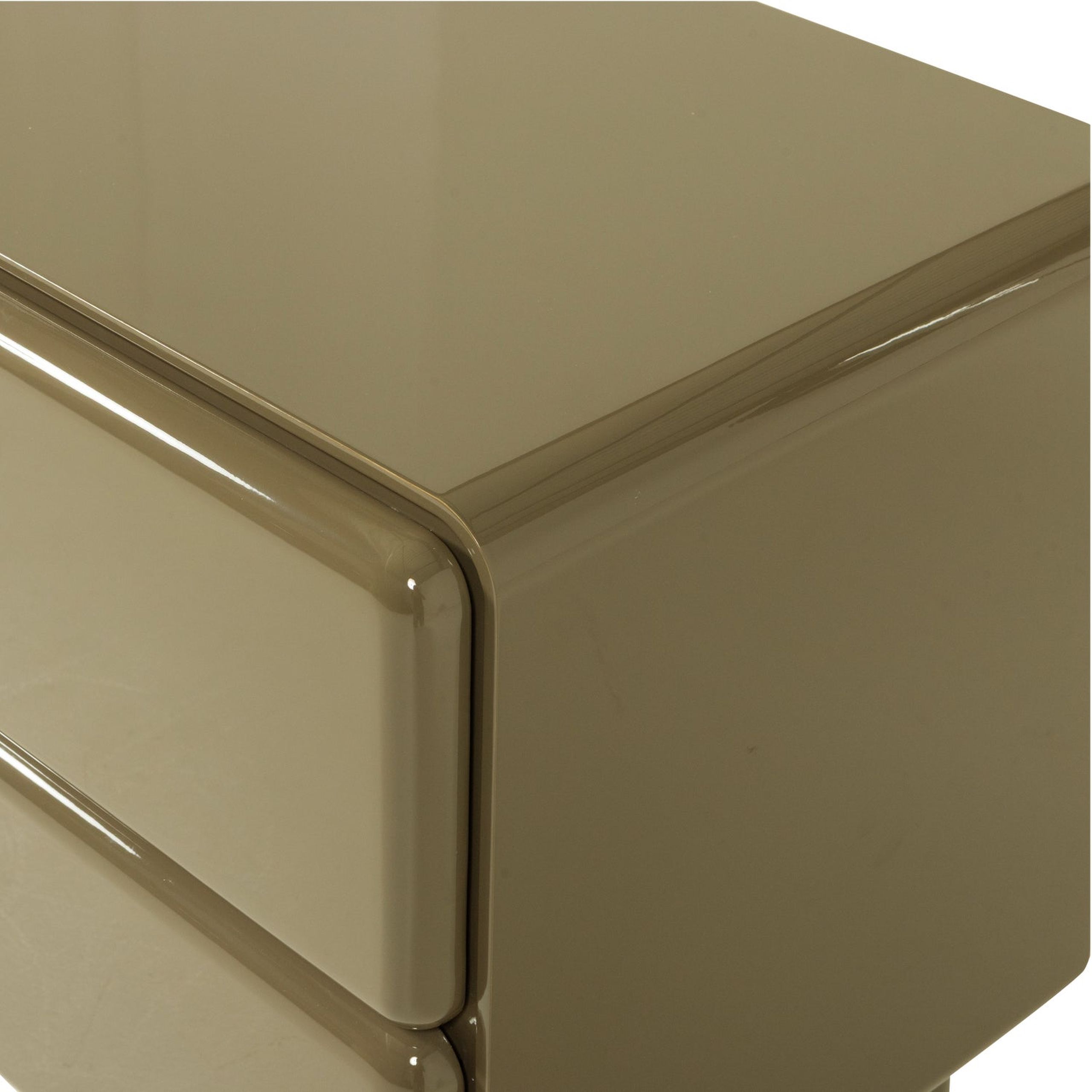 Retro Nachttisch Lustra Hochglanz-Finish Grün