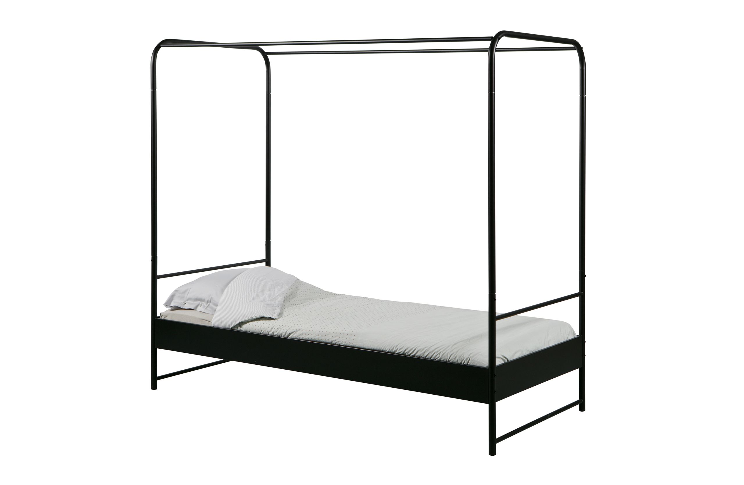 8714713075898_4 Industrial Himmelbett Metallbett Koje Schwarz Metall 90/200