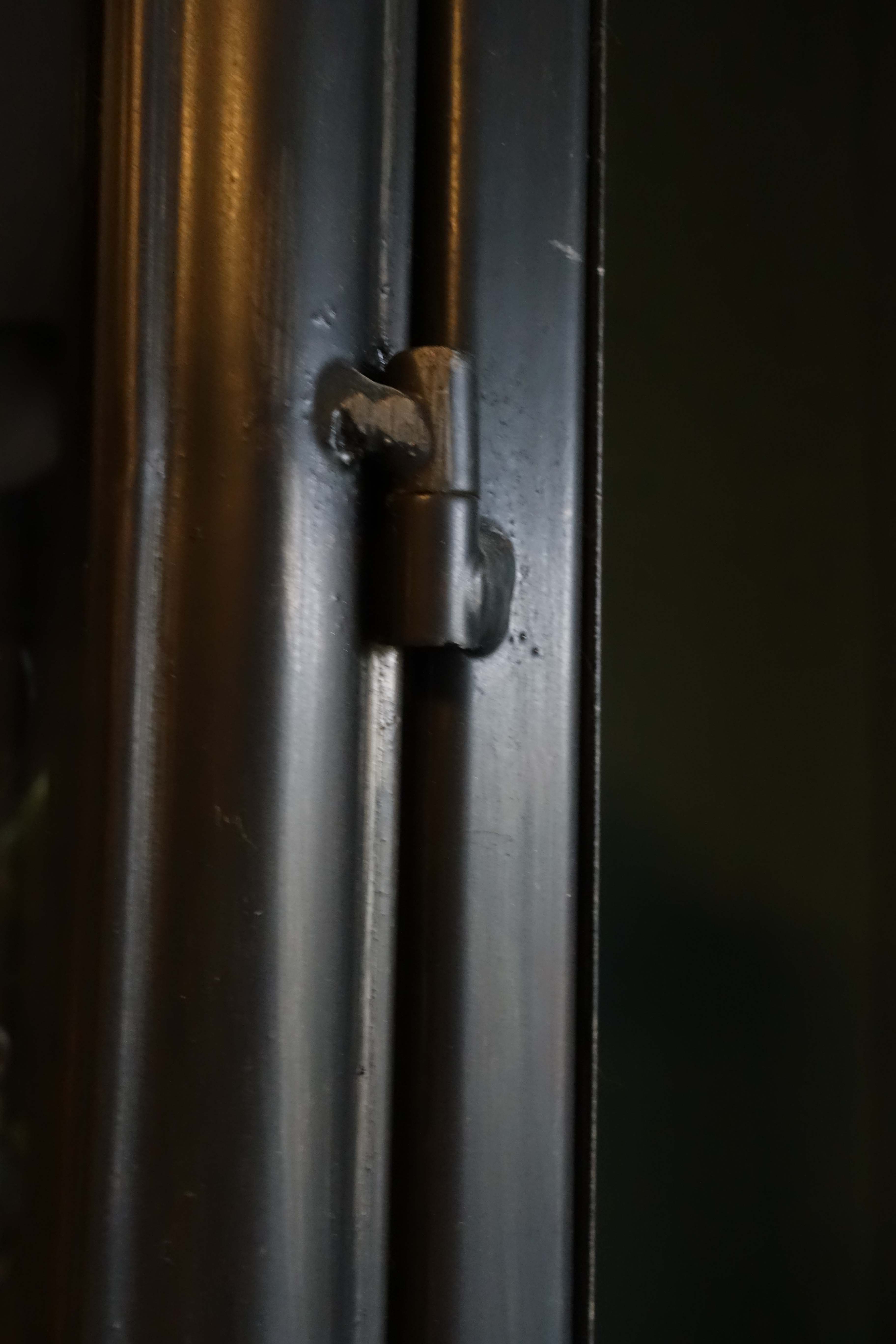 Metallschrank Vitrine Purist 180 Vintage Industrial Metall/Glass