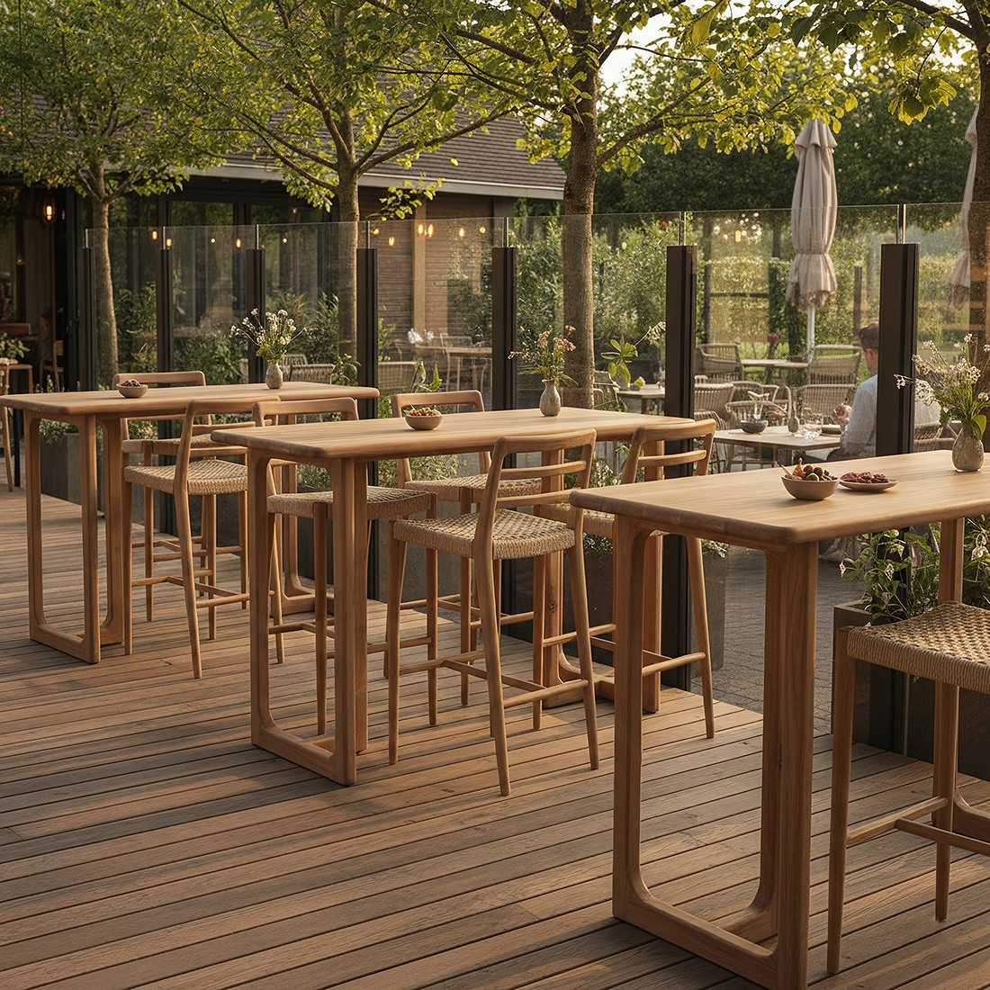 Barstuhl Verano Teakholz Gastronomie