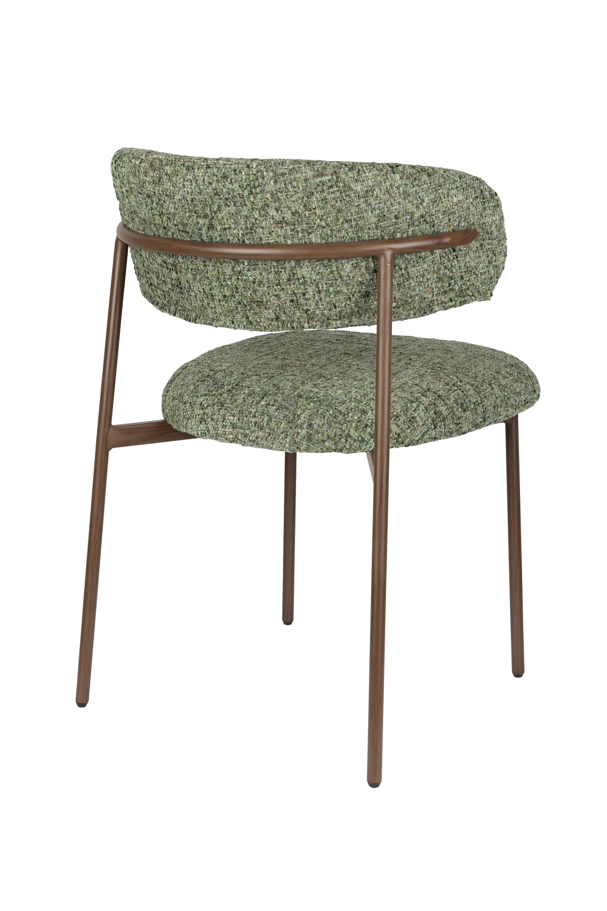 2er Set Retro Esszimmerstühle Claes Walnussholzoptik Grün