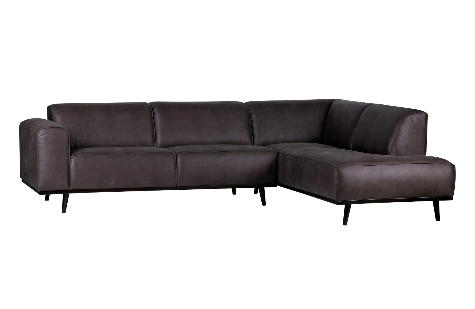 Ecksofa Recycle Leder Statement Dunkelgrau Rechts oder Links 274 x 210