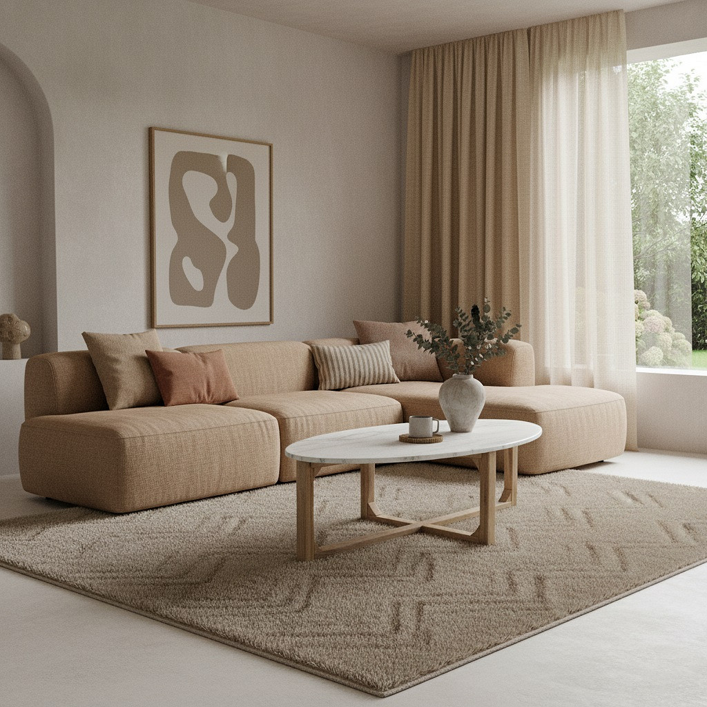 Retro Couchtisch Marble Marmor Holz oval Weiß