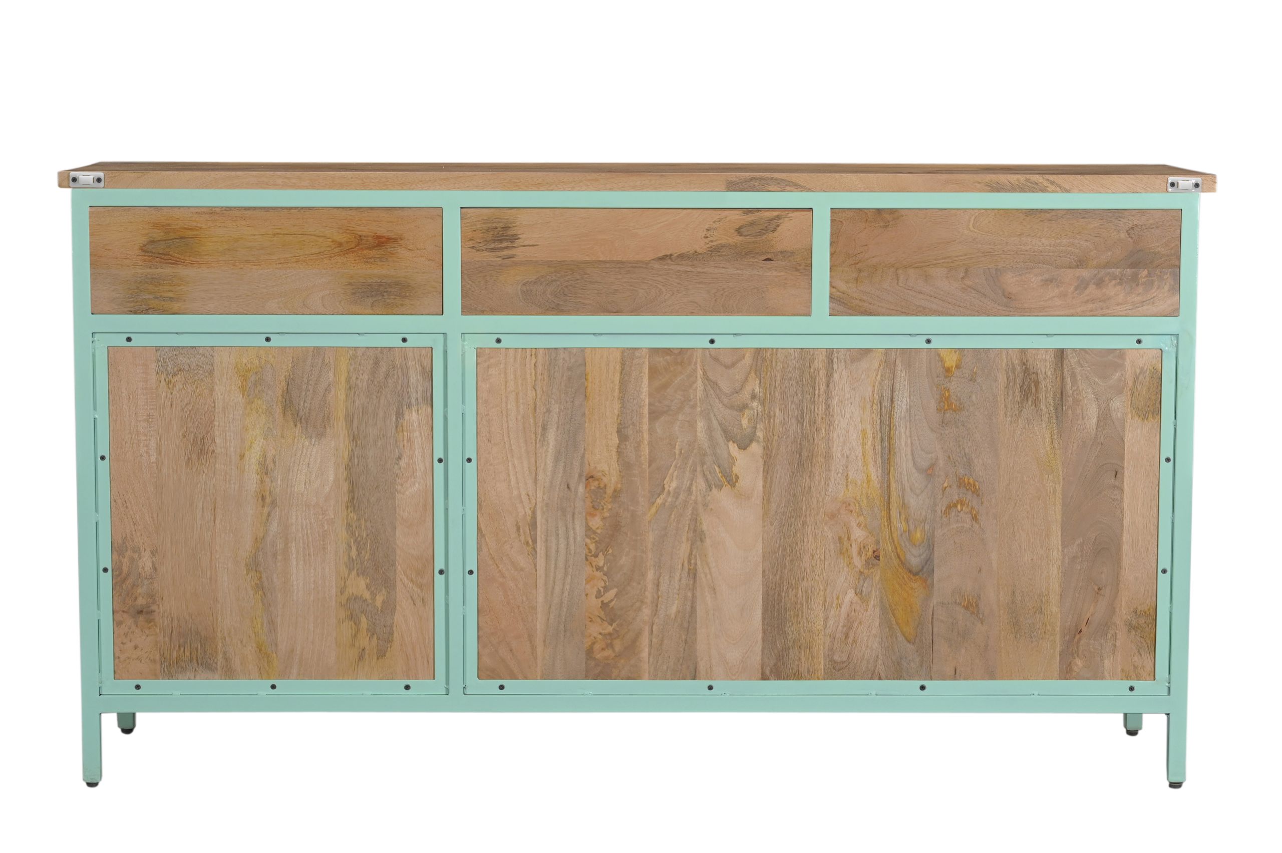 Landhaus Sideboard Provence Metall Holz Mint 160cm