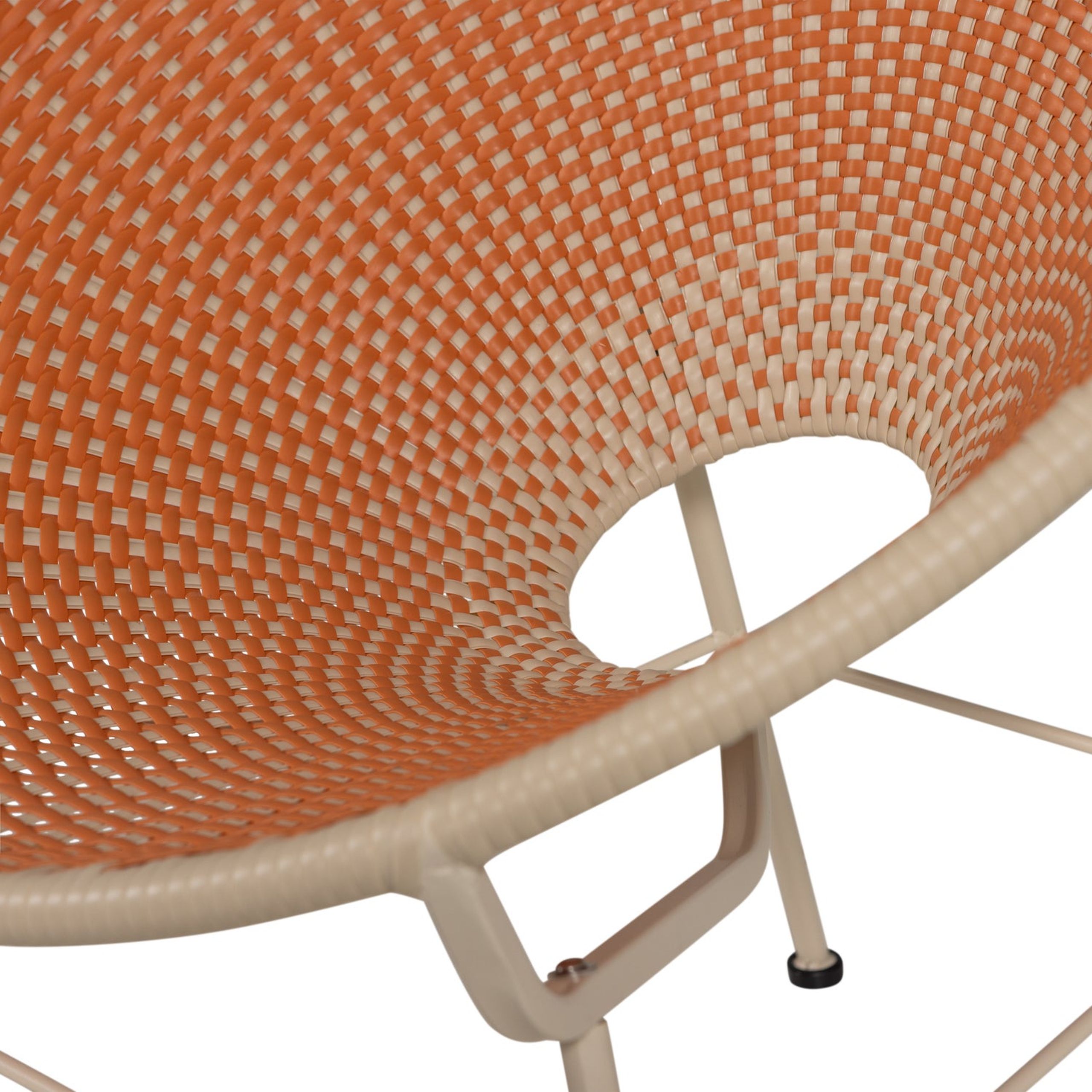 Retro Rattansessel Kazoun PE-Rattan In/Outdoor Orange