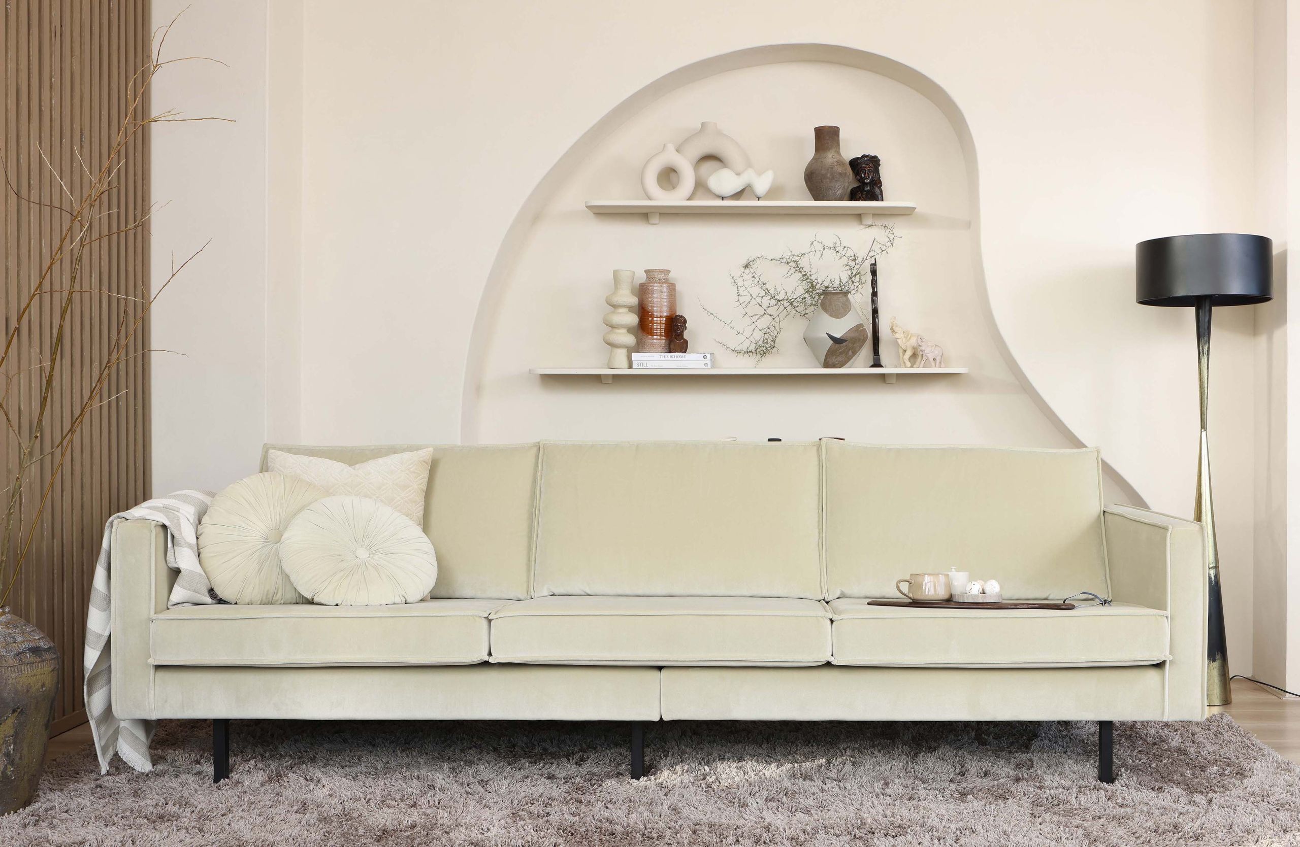 8714713166367_2 Retro Samtsofa Rodeo 3-Sitzer Pistazie