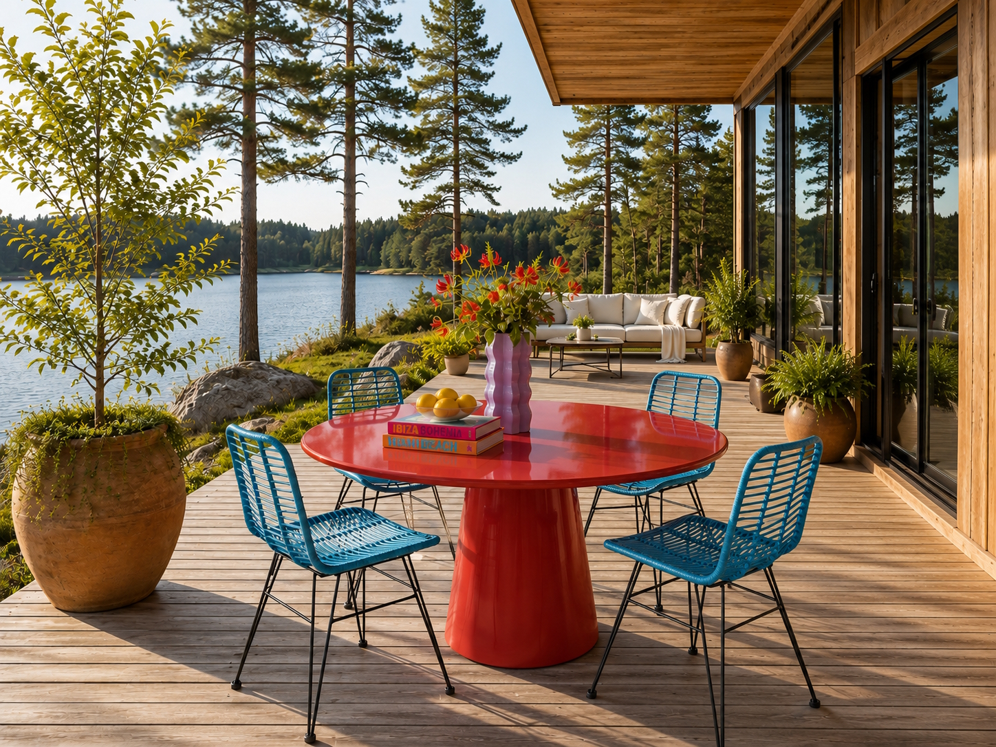 Rattanstuhl Esszimmerstuhl Hacienda Vela PE-Rattan In/Outdoor Türkis