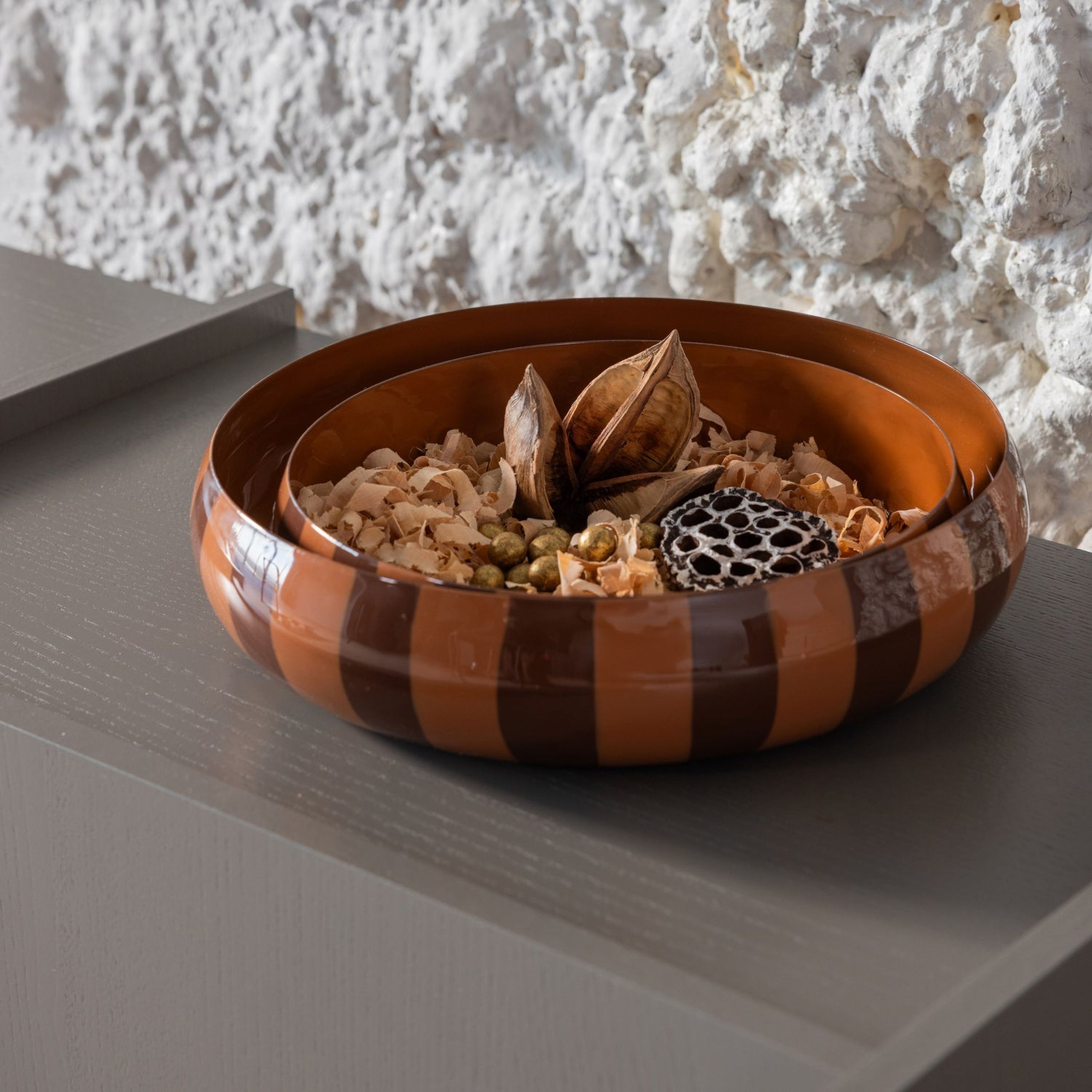 Retro Schale Dekoschale Servierschale Stripes Orba