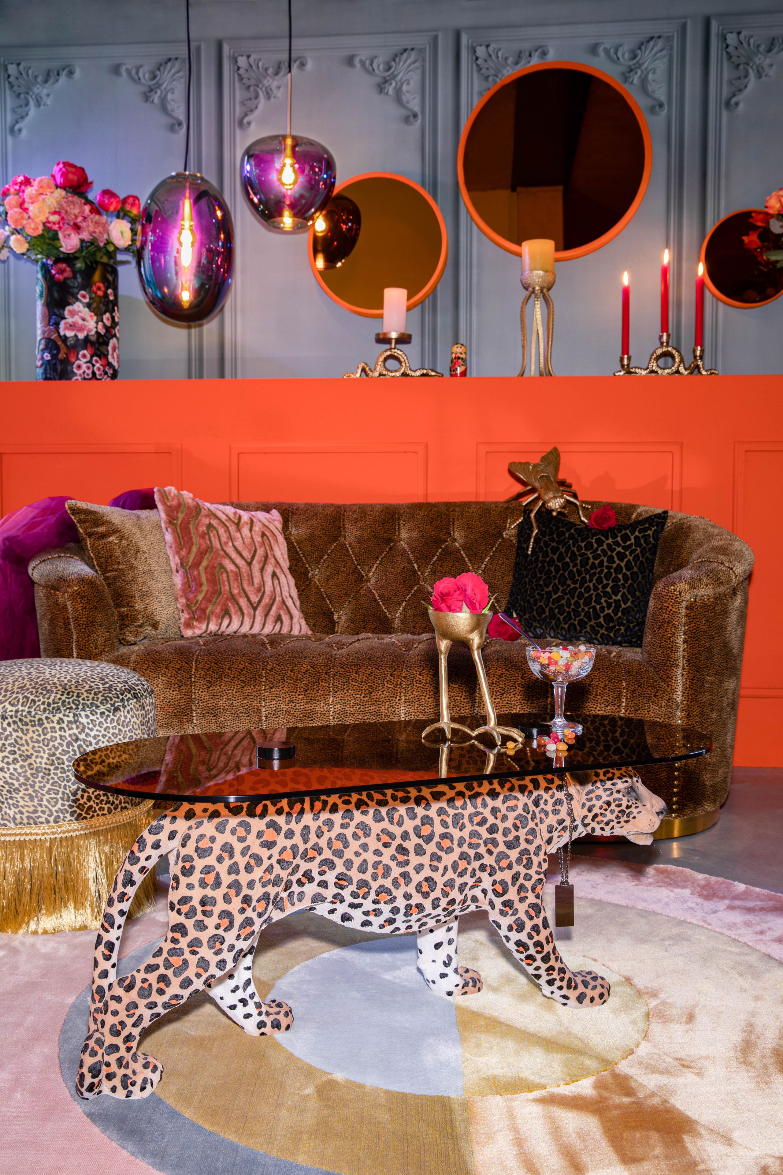 Retro Beistelltisch Couchtisch Dope As Hell Panther Rauchglasplatte Retro Beistelltisch Couchtisch Dope As Hell Panther Rauchglasplatte