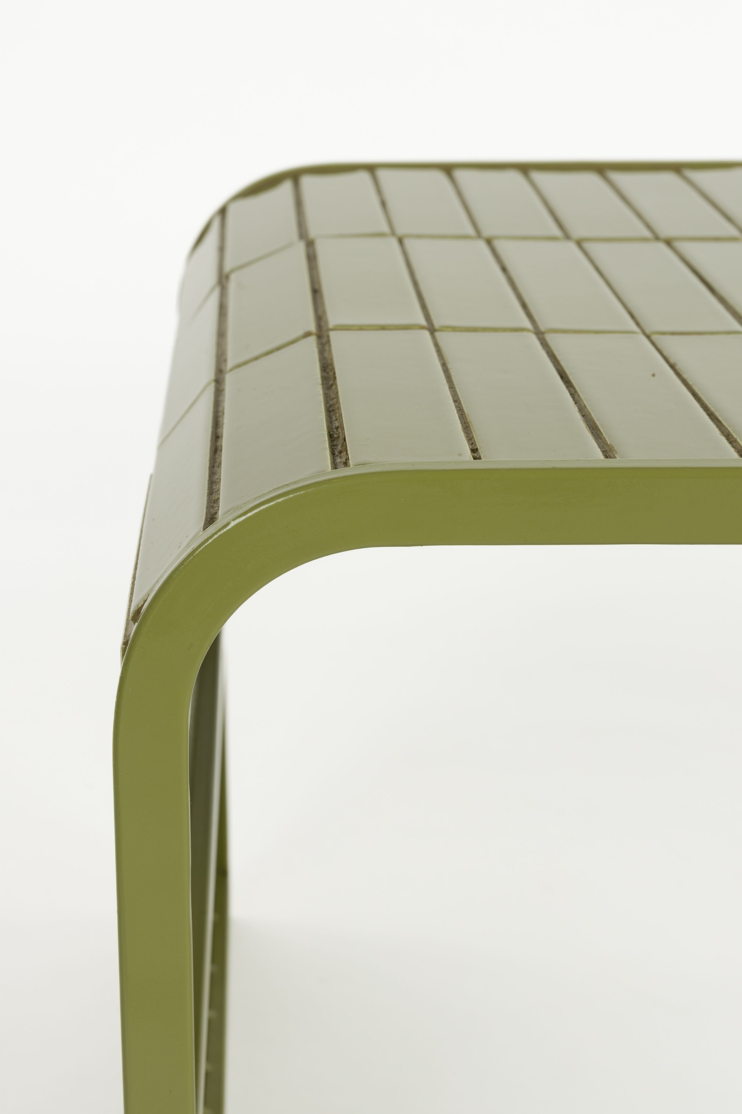 Retro Fliesentisch Tiles Couchtisch Metro Fliesen Grün