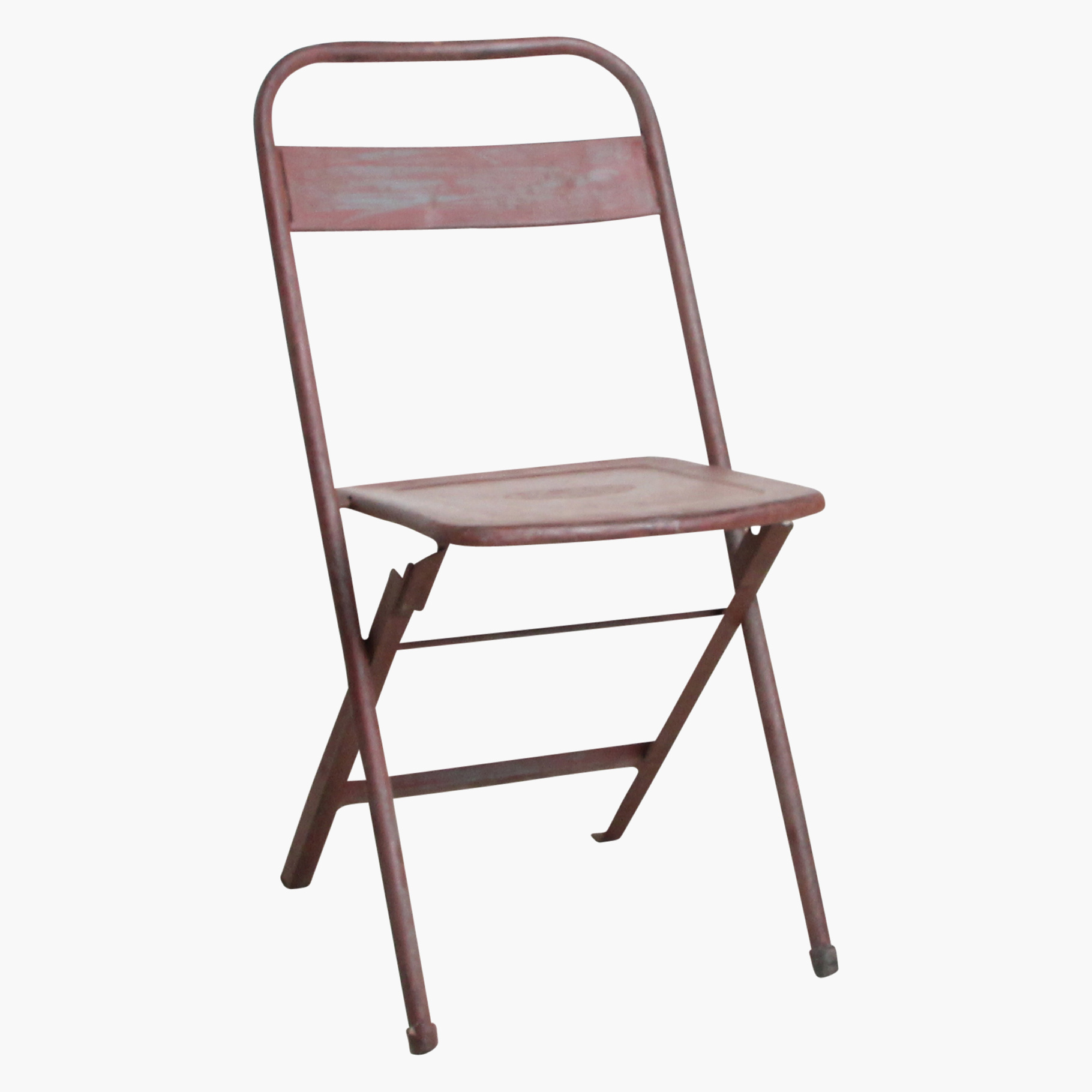 Vintage Klappstuhl Easy Balkonstuhl Esszimmerstuhl Antik-Rot Outdoor