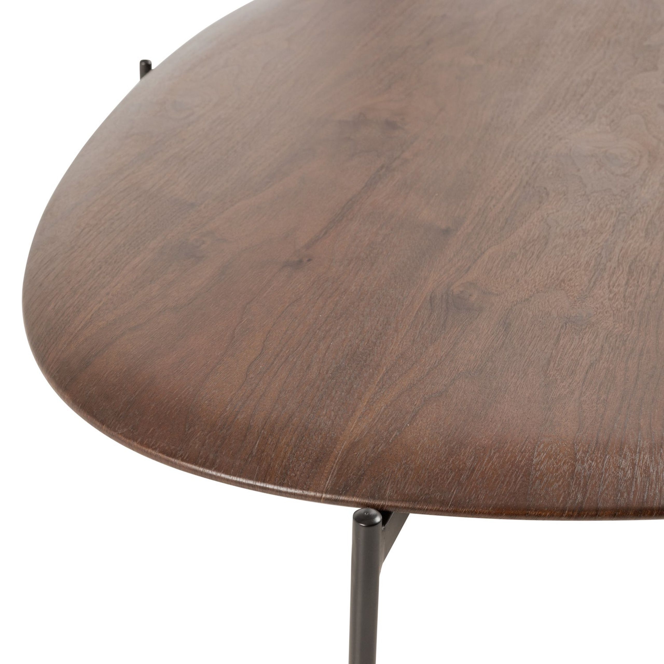 Retro Couchtisch Beistelltisch Kota Furnier Metall