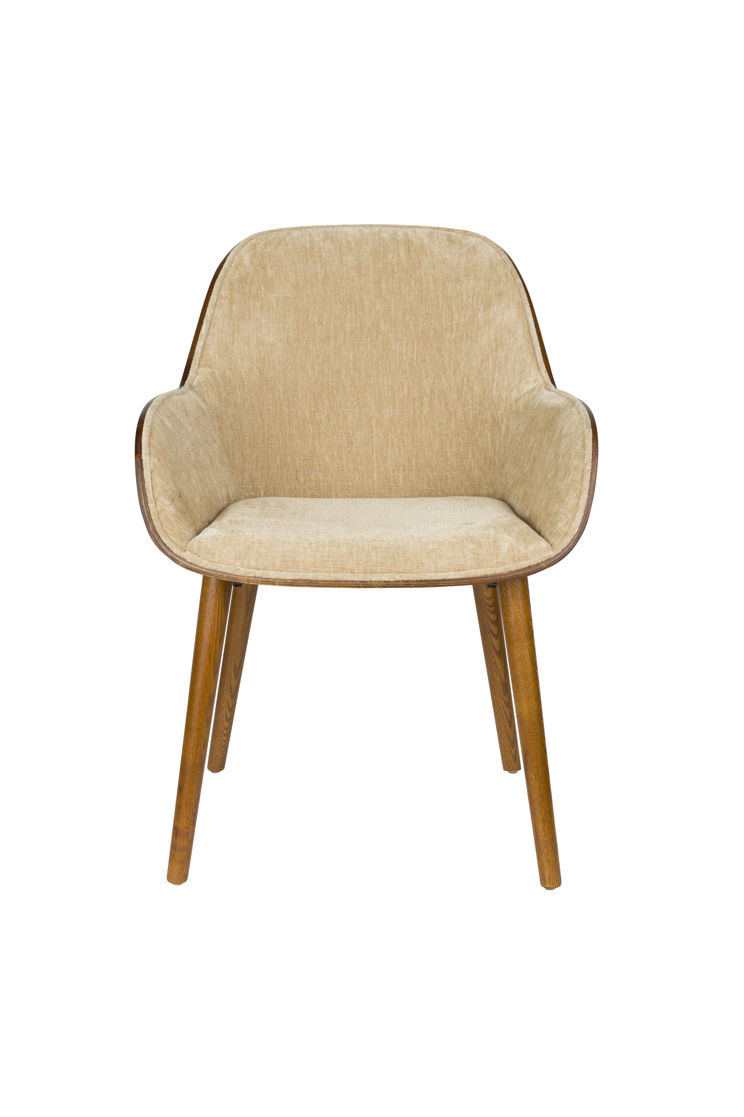 Retro Esszimmerstuhl Armlehnstuhl Taylor Holz Beige