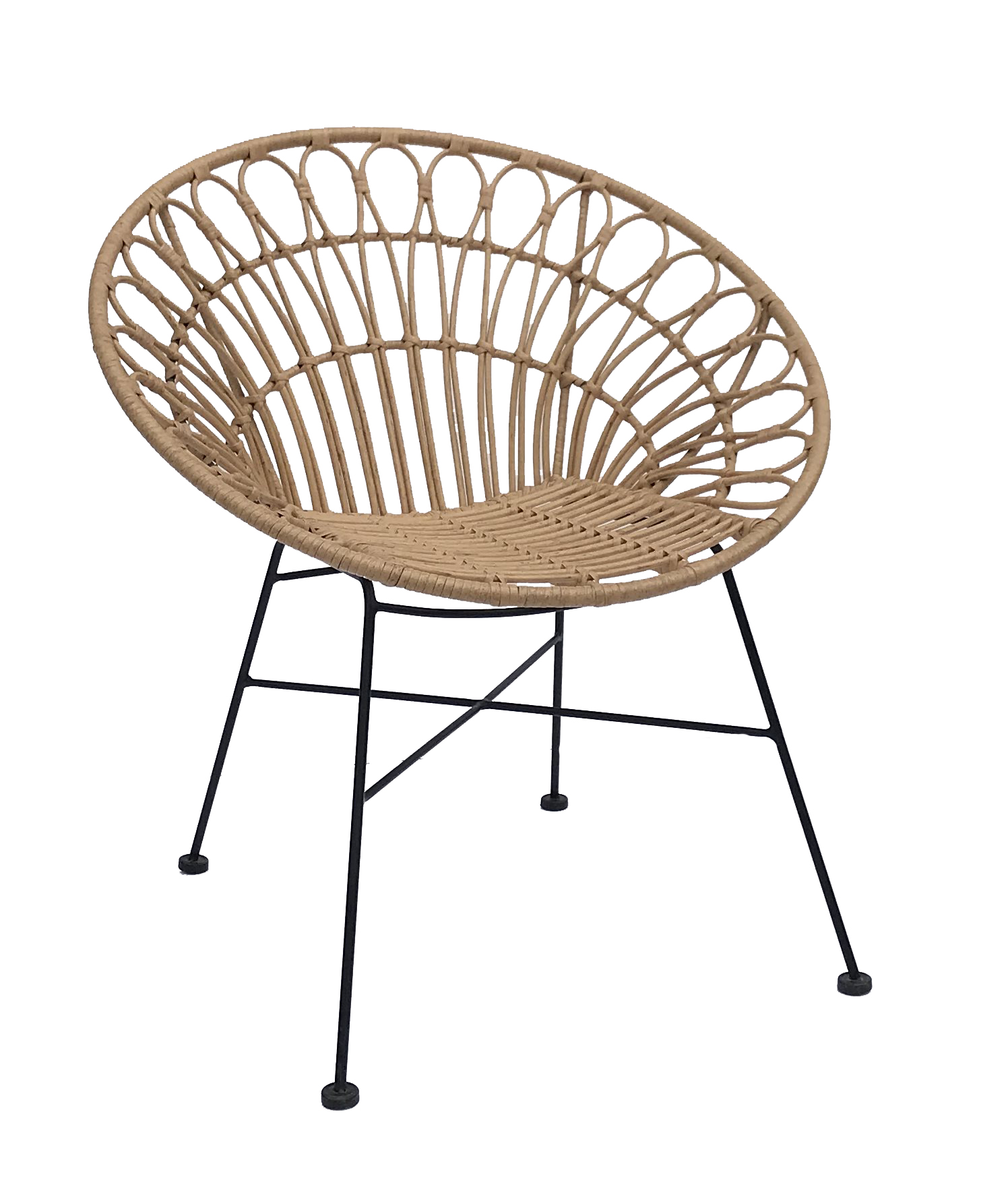 Rattansessel Hacienda PE-Rattan Peacock In/Outdoor Natur