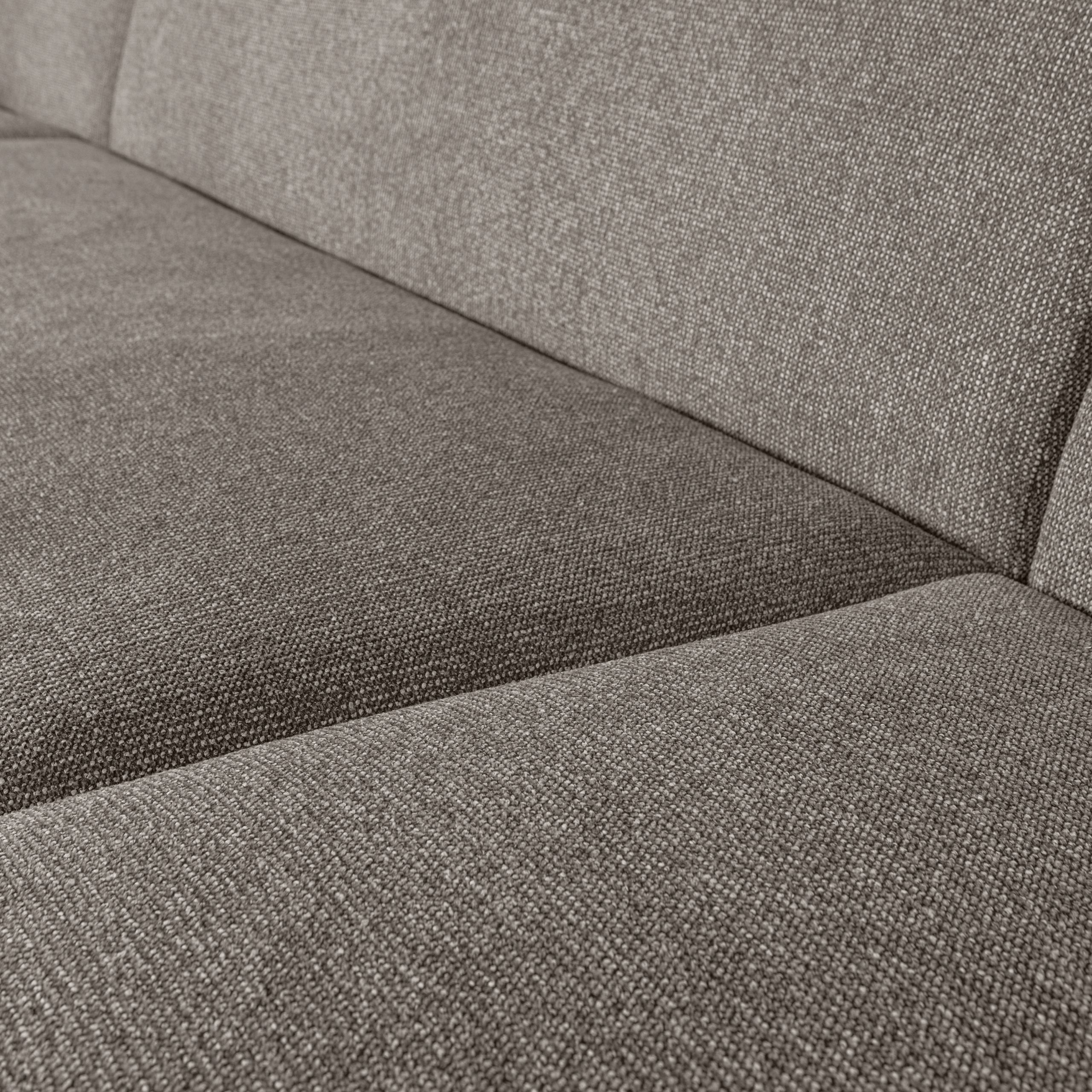 Retro Sofa Couch Sloping U-Form Organic Grau