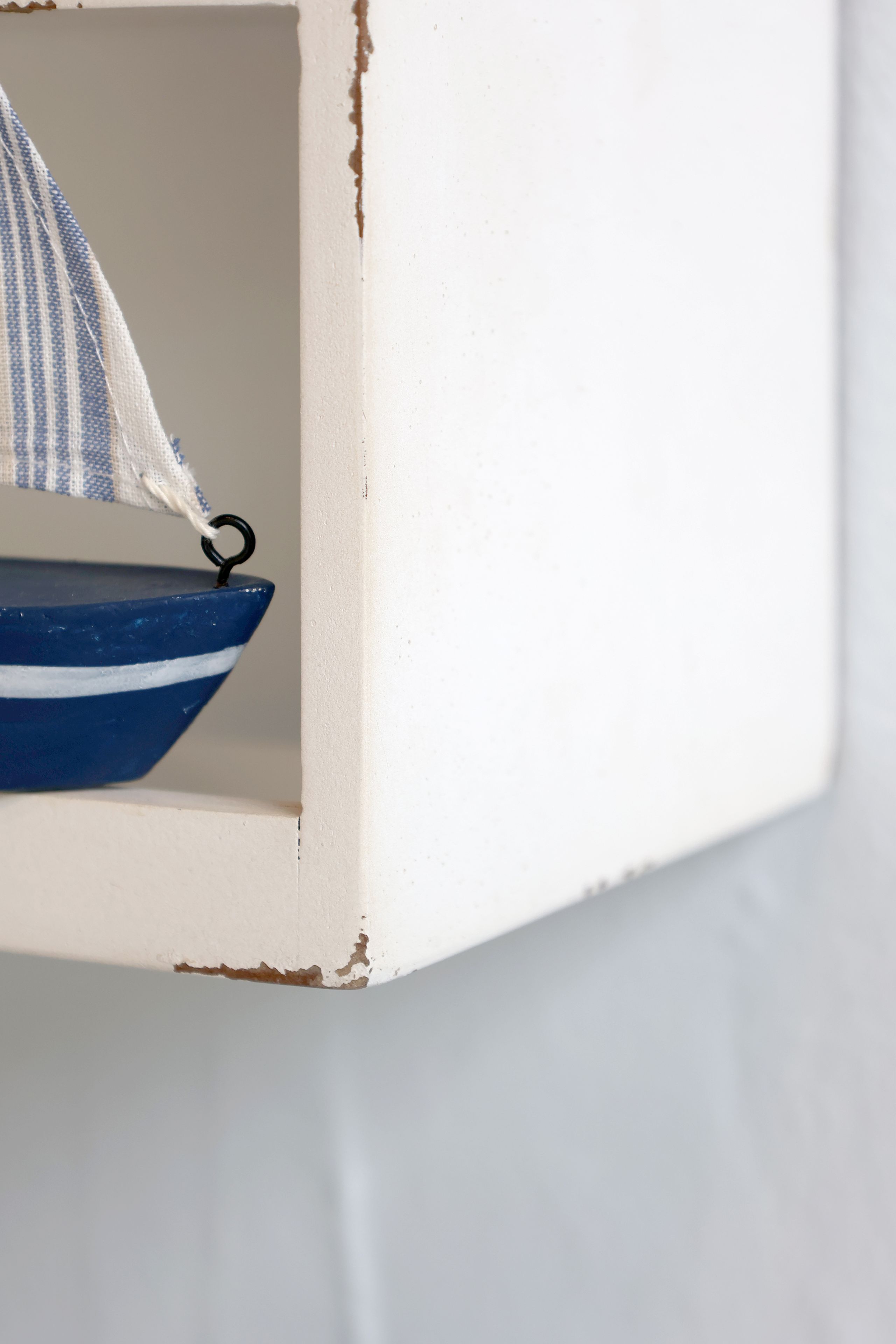 Vintage Wandregal Marina Landhaus 6 Fächer Used-Look