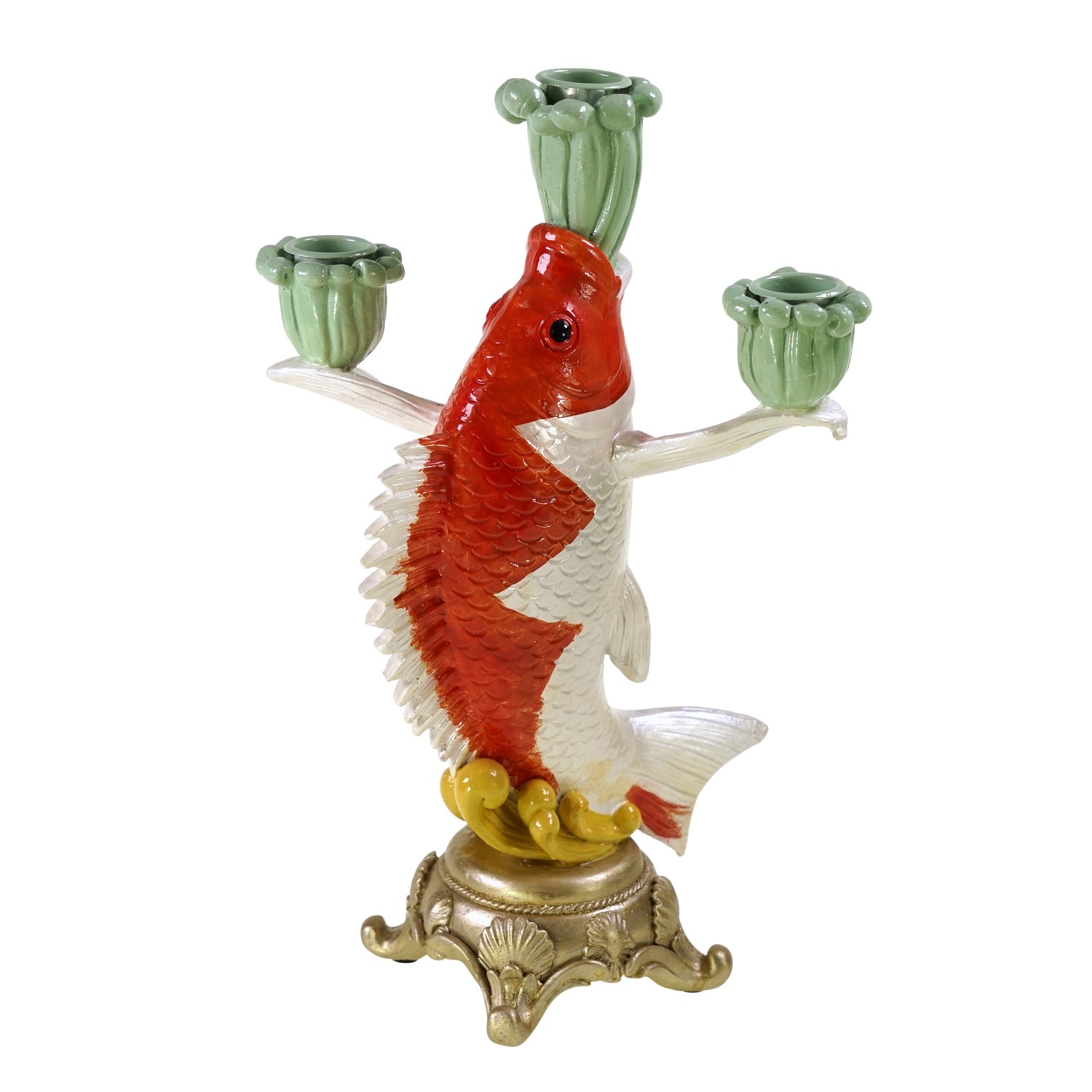 Vintage Kerzenständer Kerzenleuchter Koi
