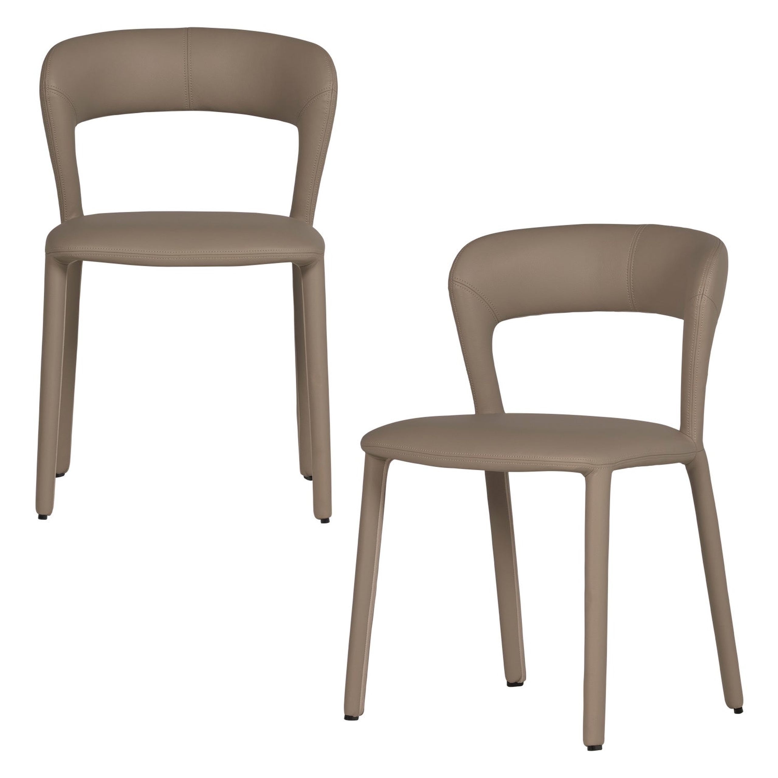 Retro Esszimmerstuhl Lederstuhl Noble Komplettbezug Kunstleder Sand