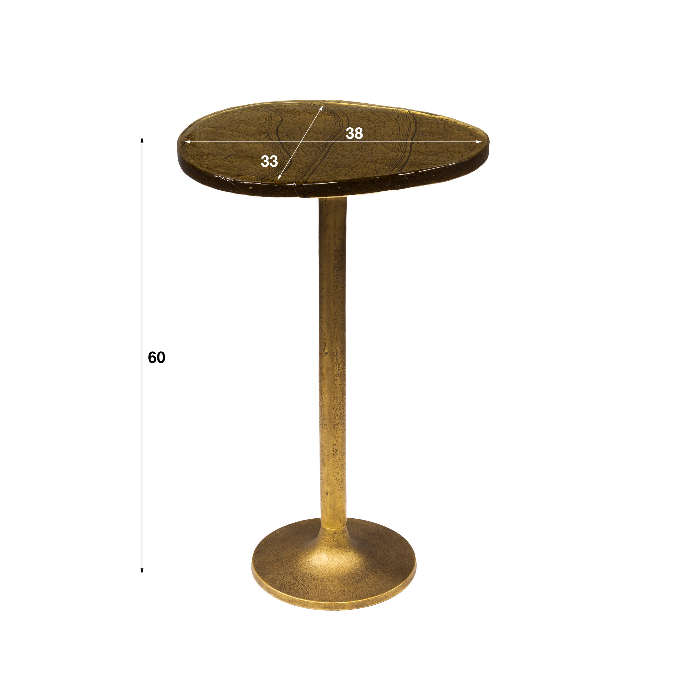Retro Beistelltische Eclipse Glas Metall Antik-Gold L Retro Beistelltische Eclipse Glas Metall Antik-Gold L