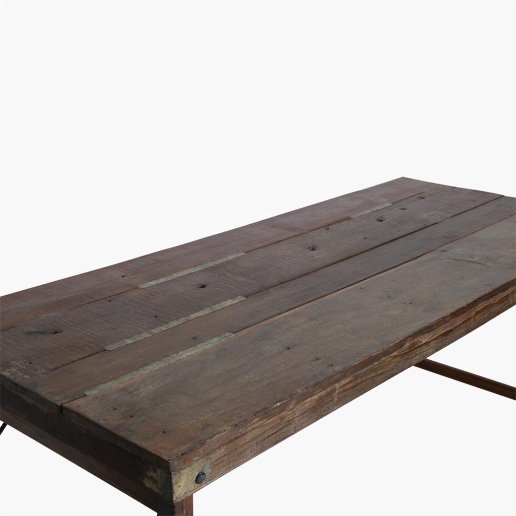 Esstisch Outdoortisch 190/80 cm Markttisch Vintage Klapptisch Braun