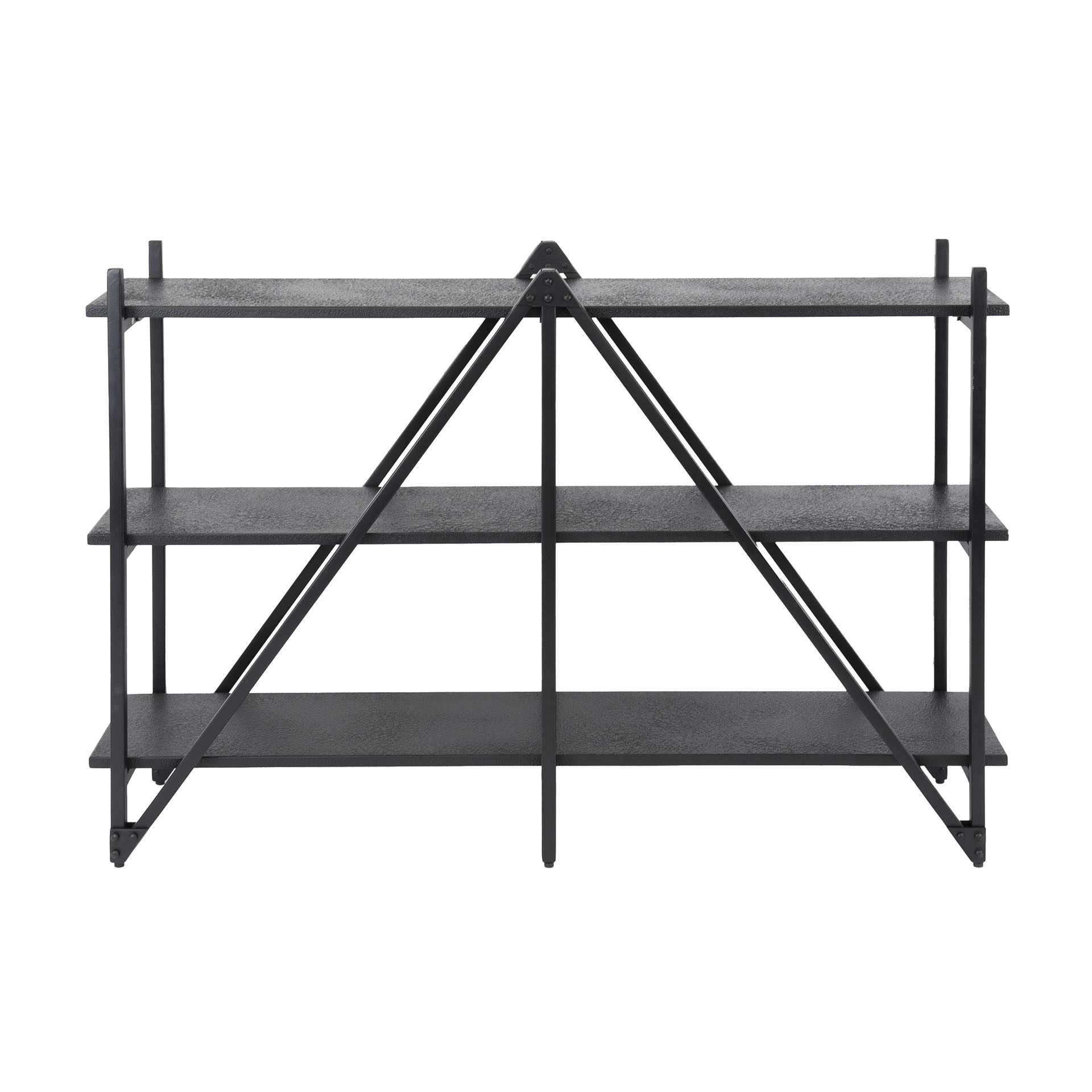 Industrial Regal Bücherregal Piega Metall Anthrazit 130 cm Industrial Regal Bücherregal Piega Metall Anthrazit 130 cm