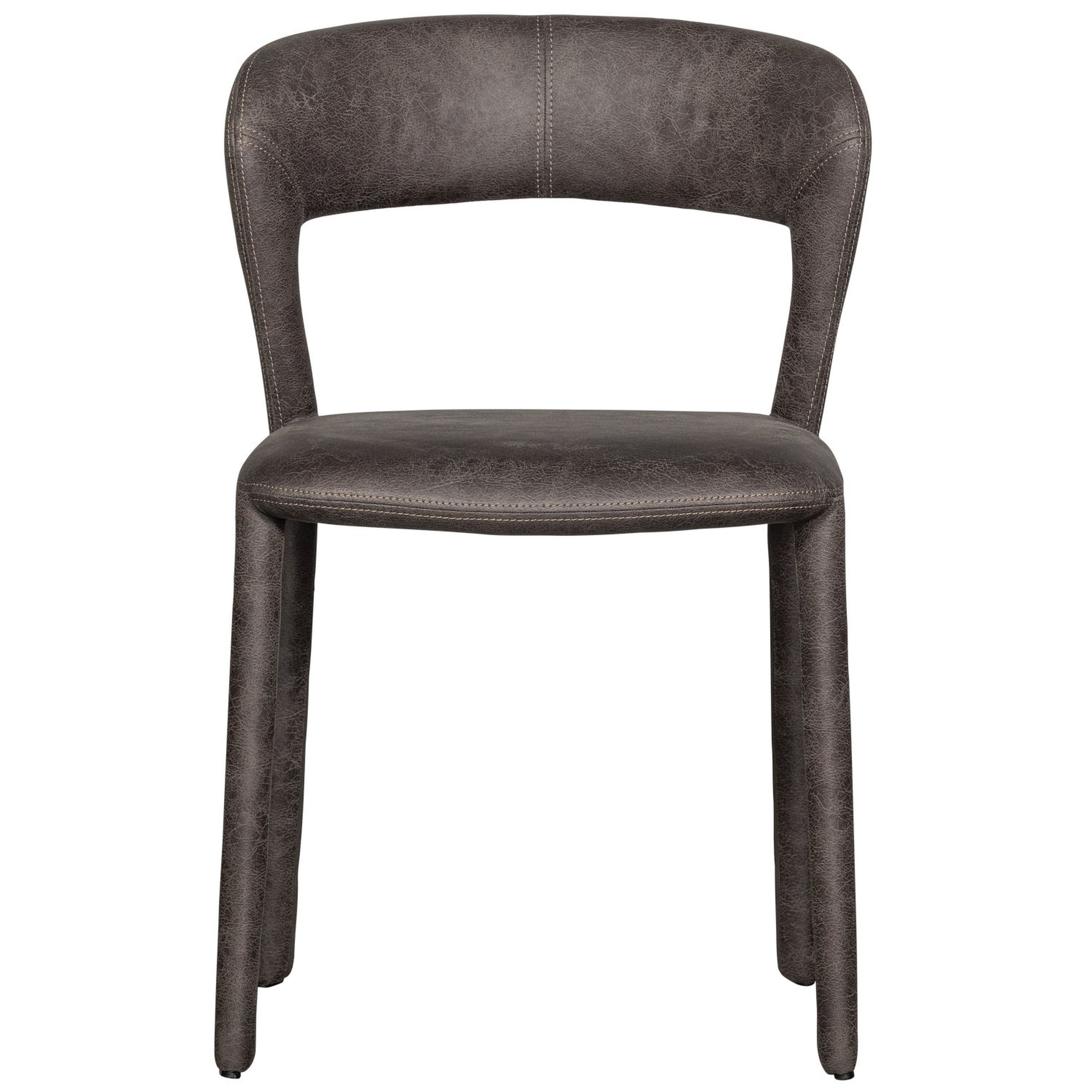 Retro Esszimmerstuhl Lederstuhl Noble Komplettbezug Kunstleder Anthrazit Retro Esszimmerstuhl Lederstuhl Noble Komplettbezug Kunstleder Anthrazit