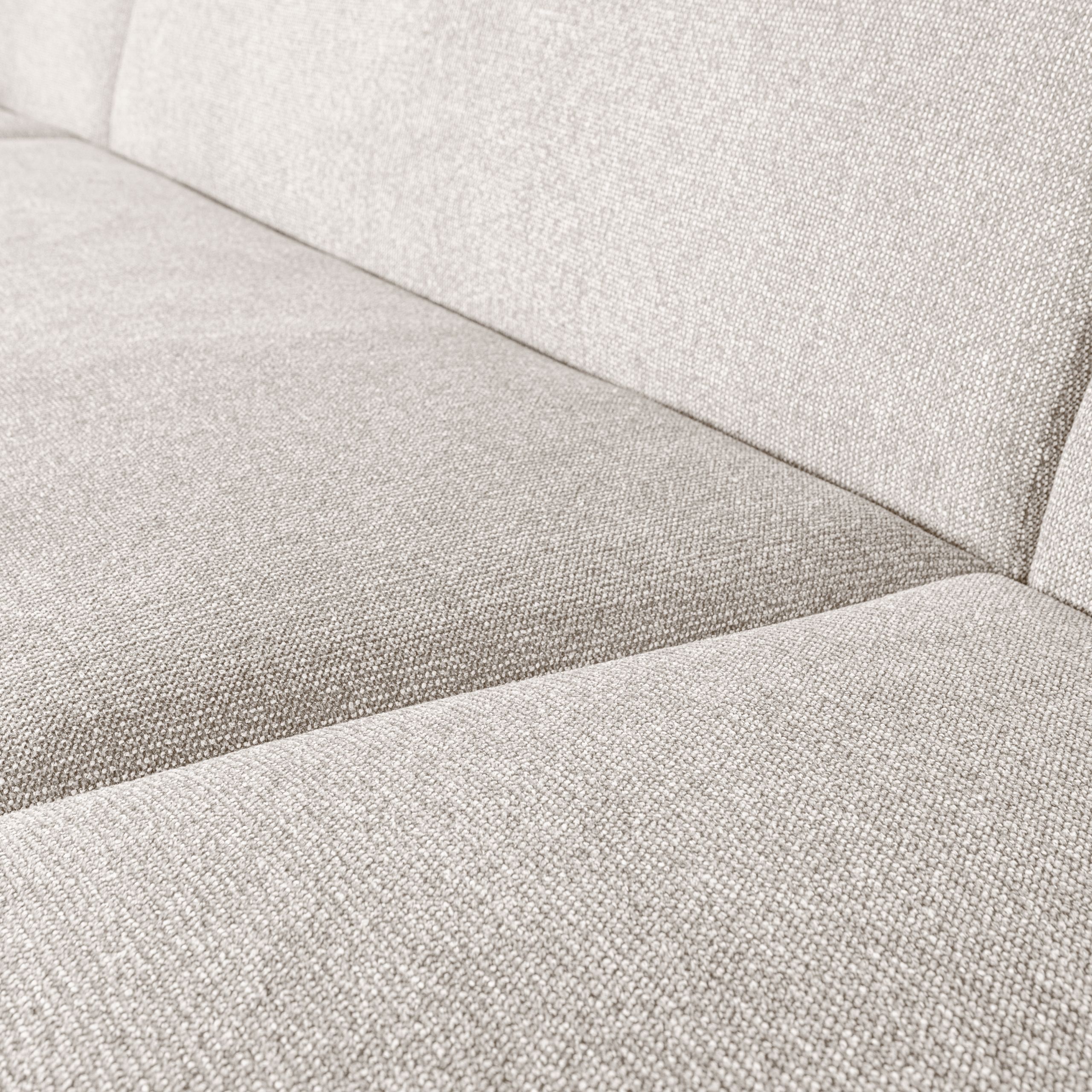 Retro Sofa Couch Sloping U-Form Organic Weiß