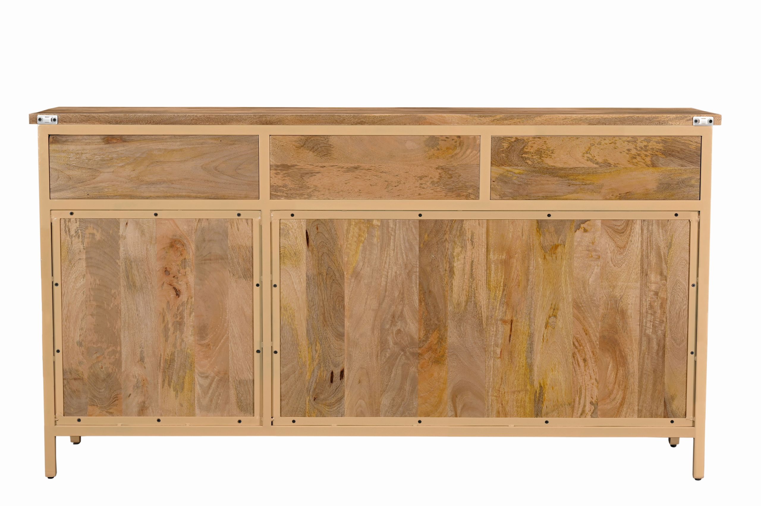 Landhaus Sideboard Provence Metall Holz Champagner 160cm