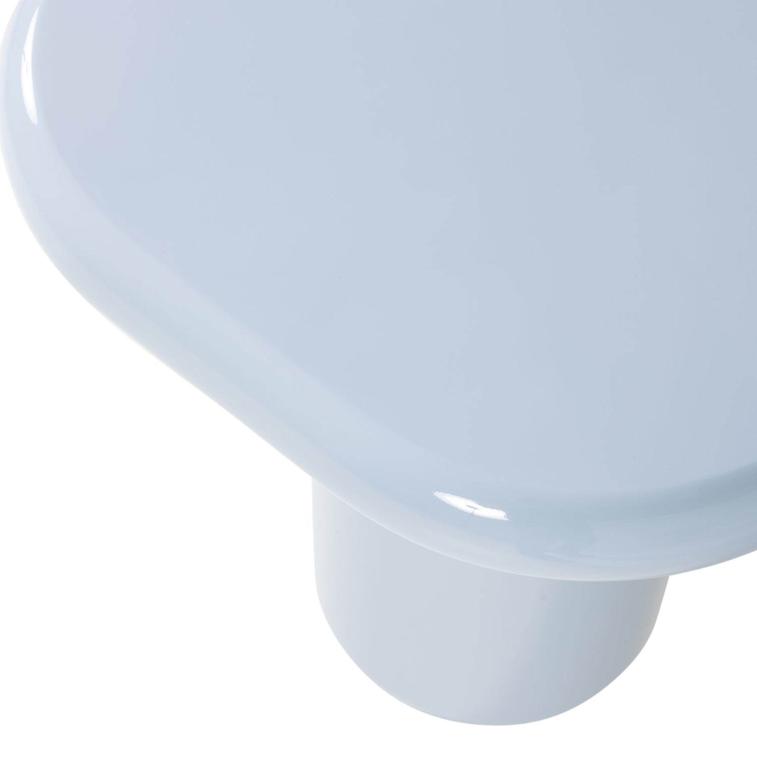 Retro Beistelltisch Zava Hochglanz-Finish Hellblau