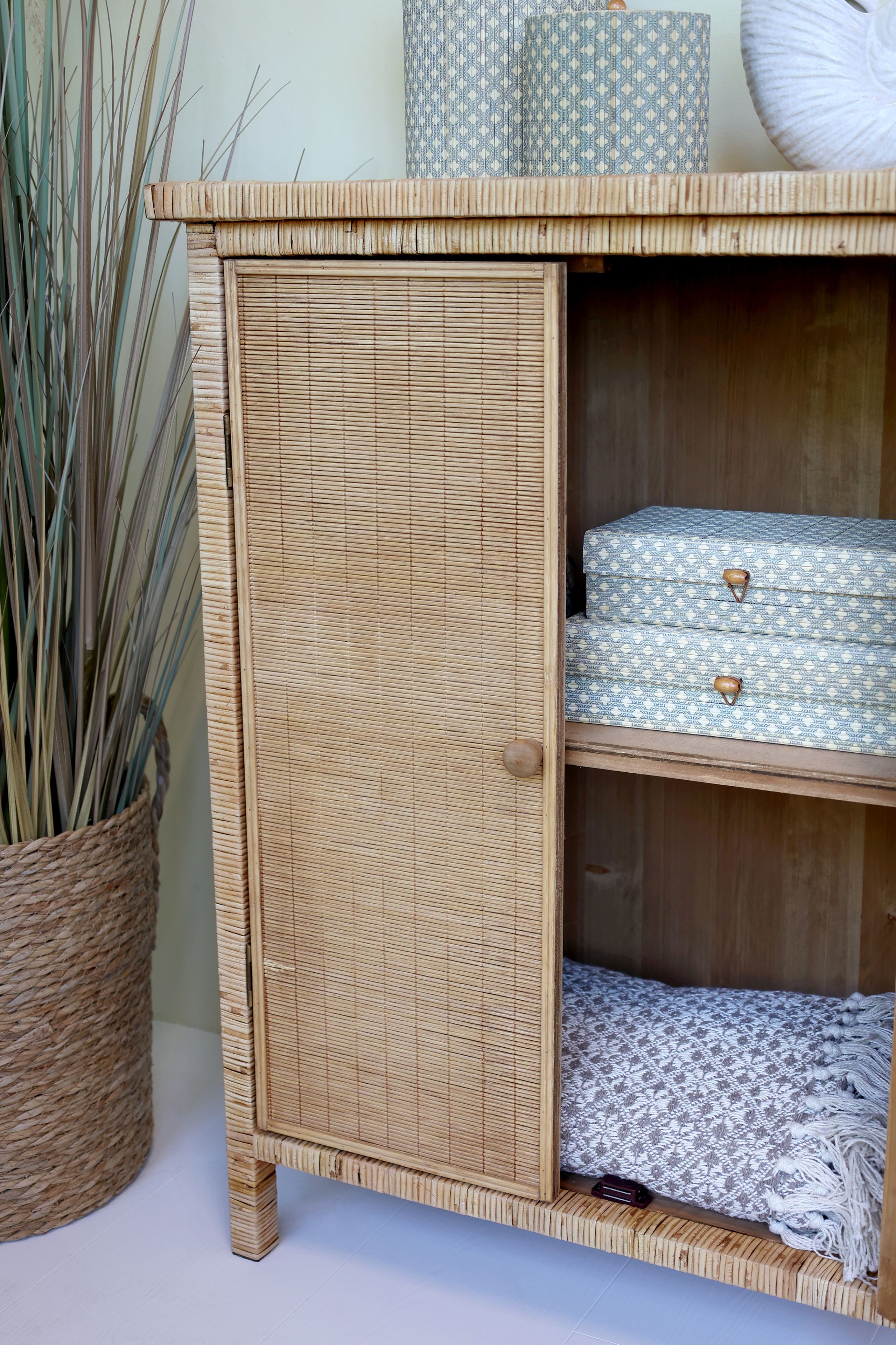 Kommode Schrank Marbella Rattan Bambus