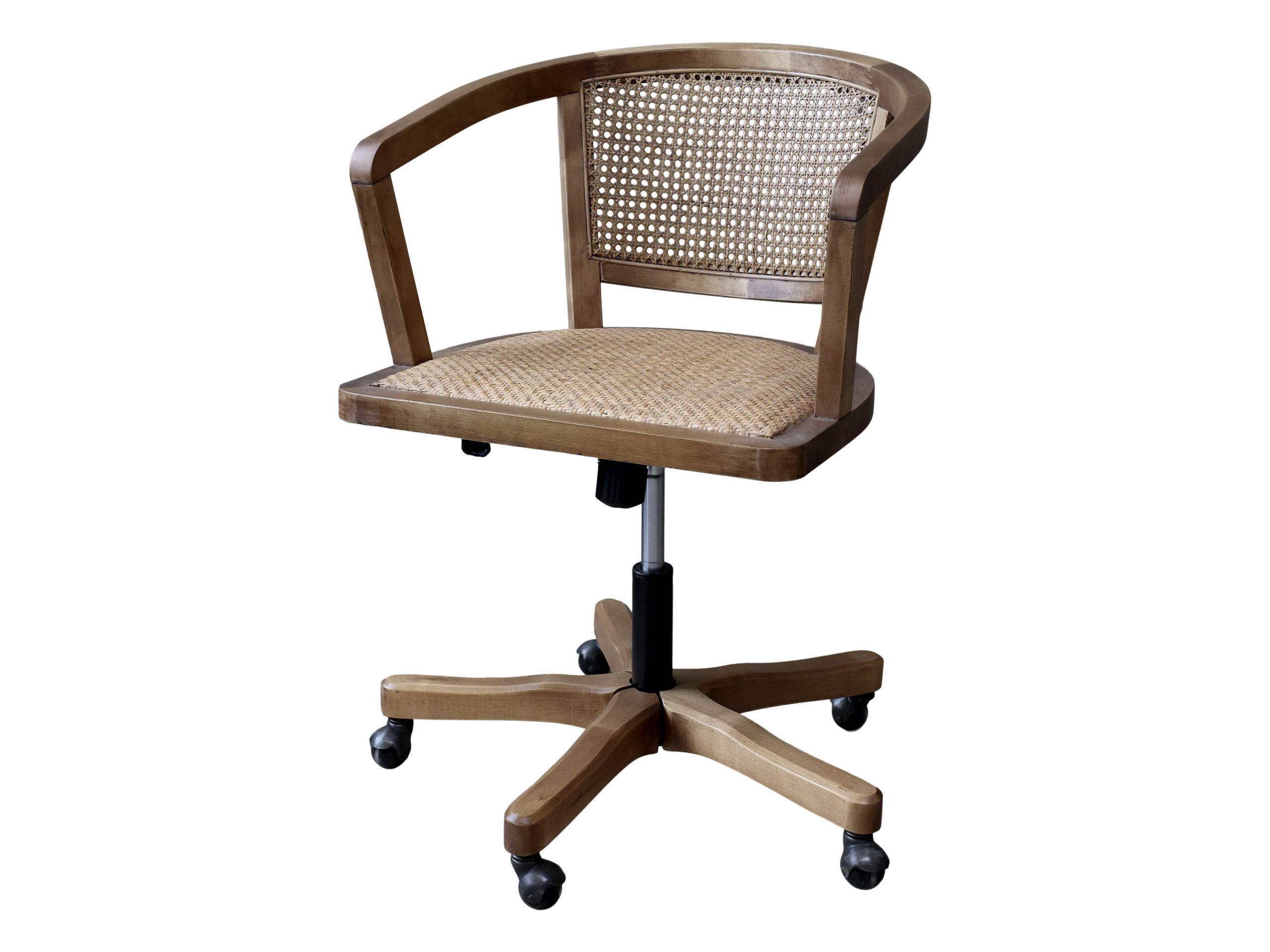 Bürostuhl Hector Vintage Höhenverstellbar Schreibtischstuhl Rattangeflecht