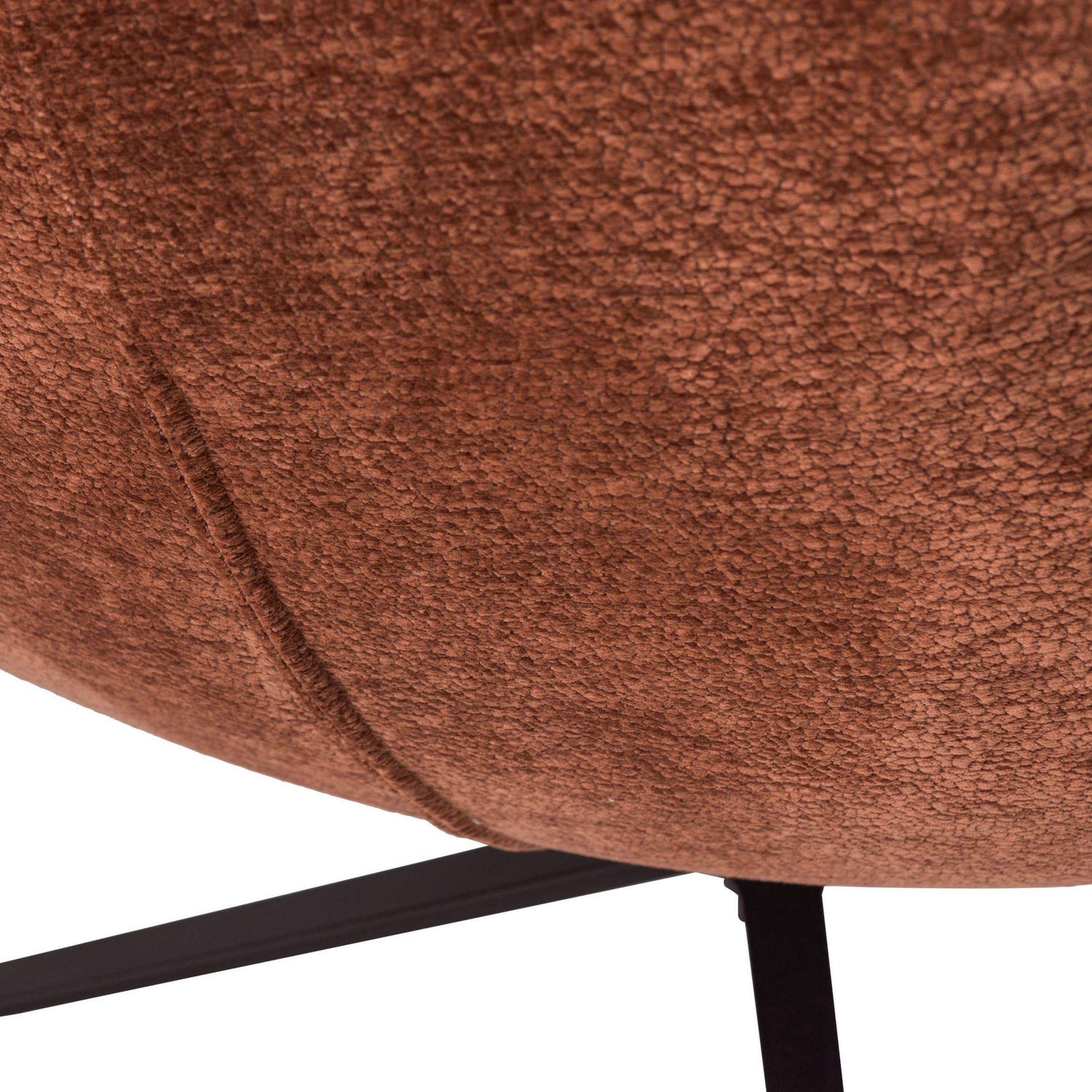 Retro Drehsessel Relaxsessel Maudi Chenille Braun