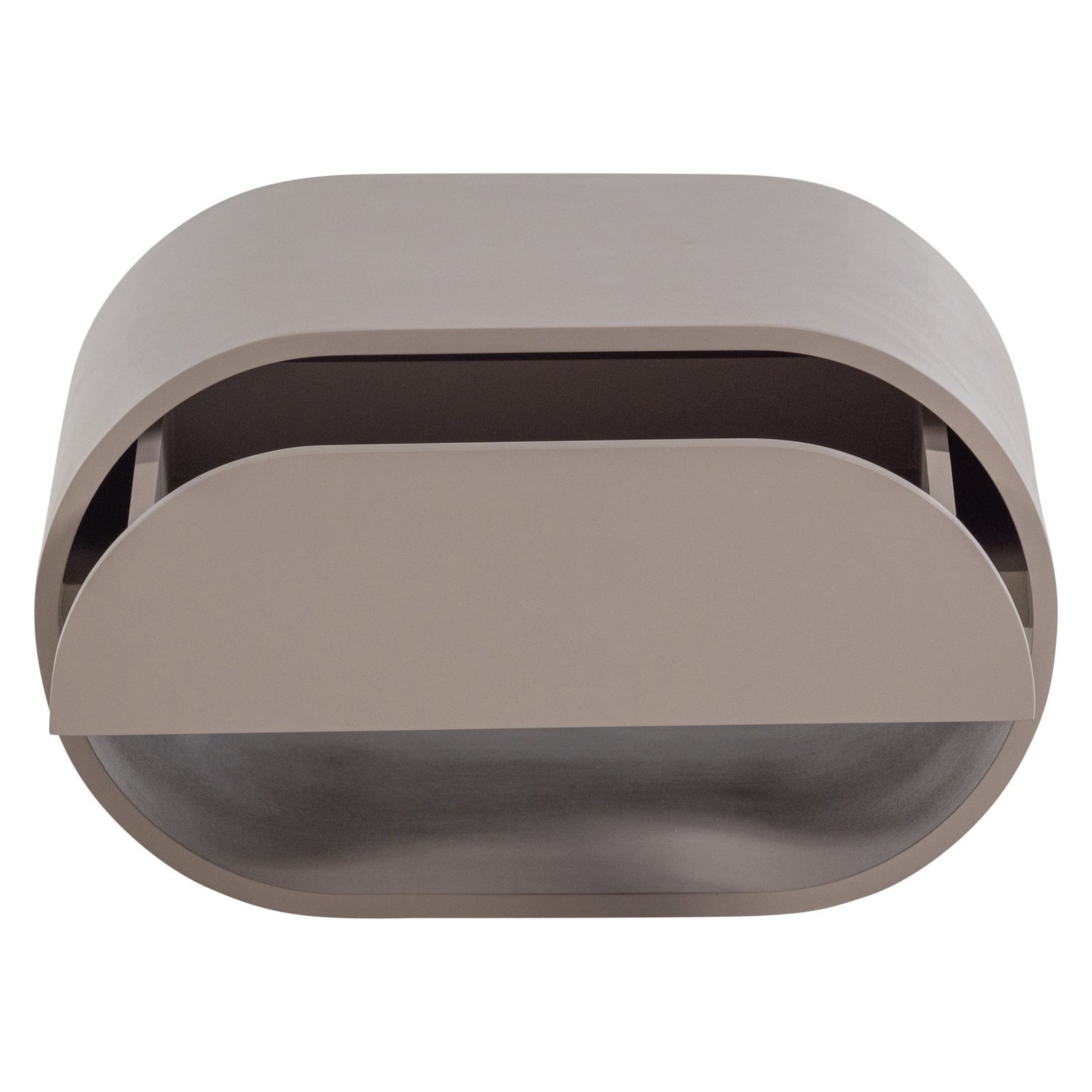 Retro Nachttisch Momo abgerundet Wandmontage Sand