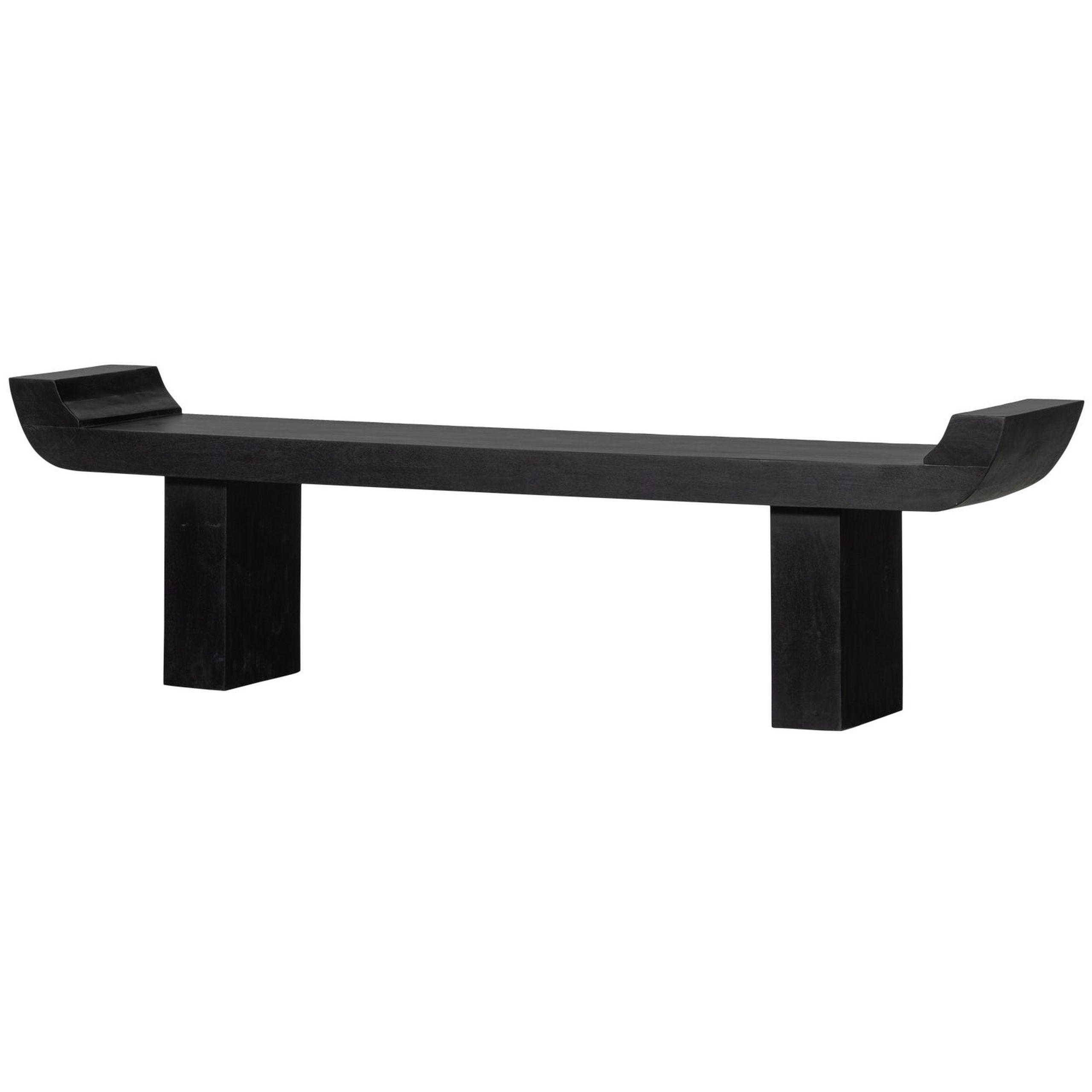 Esstischbank Sitzbank Japandi Lox 180 cm Mangholz schwarz