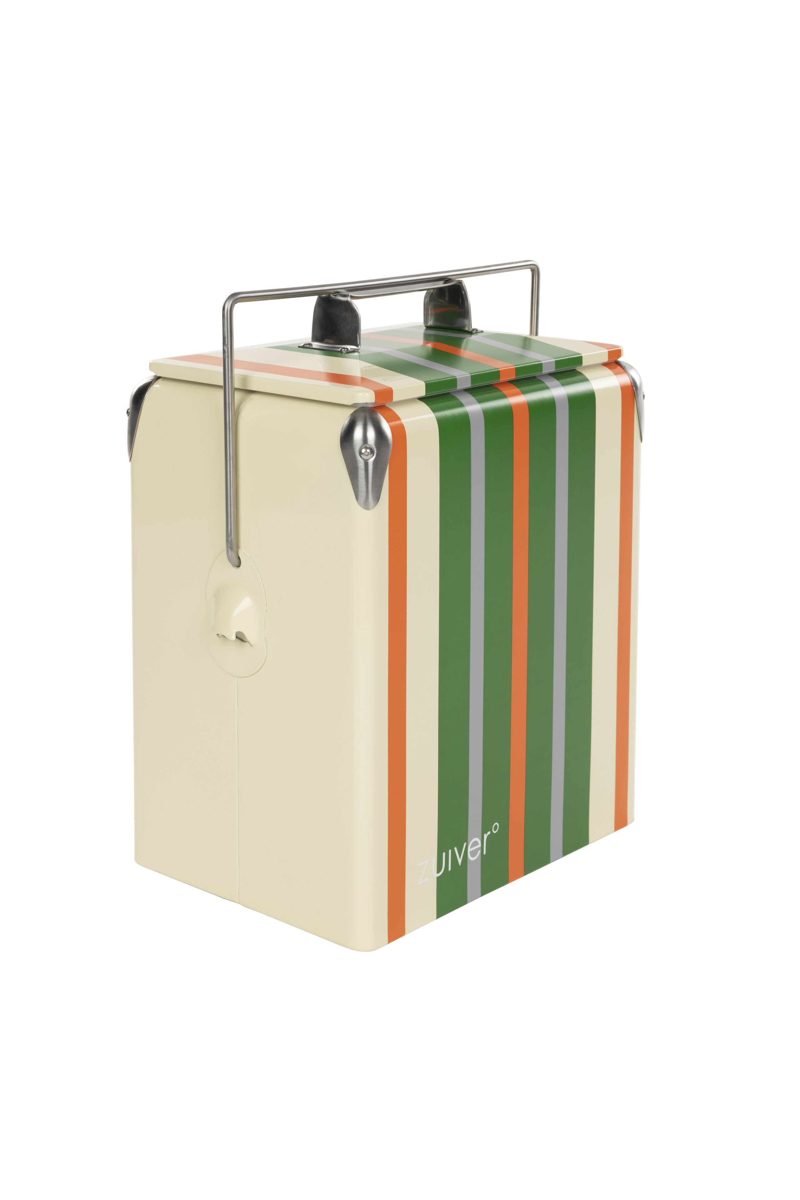 Kühlbox Kühlbehälter Cooler Be Wine mit Flaschenöffner Stripes Cream