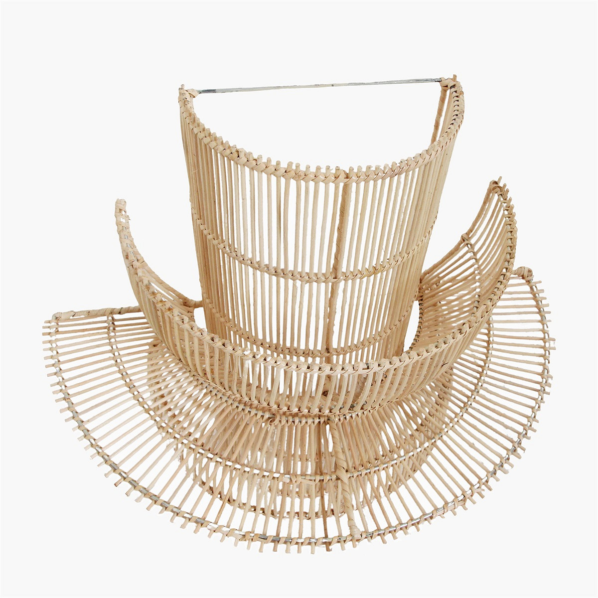 Scandi Wandlampe Saturn Rattan 55 cm Kopie