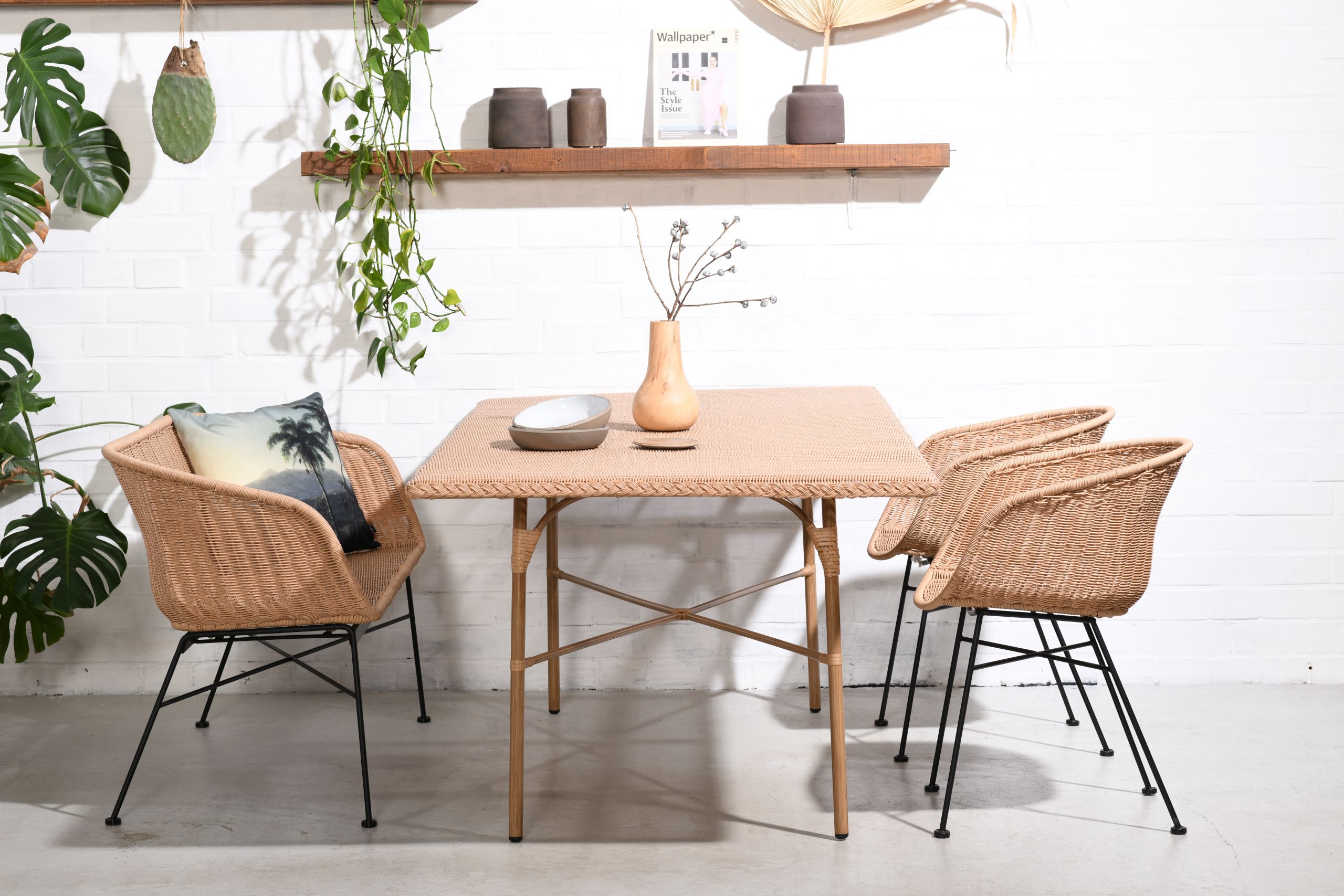 freudenhaus-114303 Outdoor Esstisch 210/100 Cabana PE-Rattan/Alu