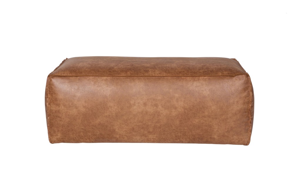 Hocker Leder Rodeo Pouf Cognac