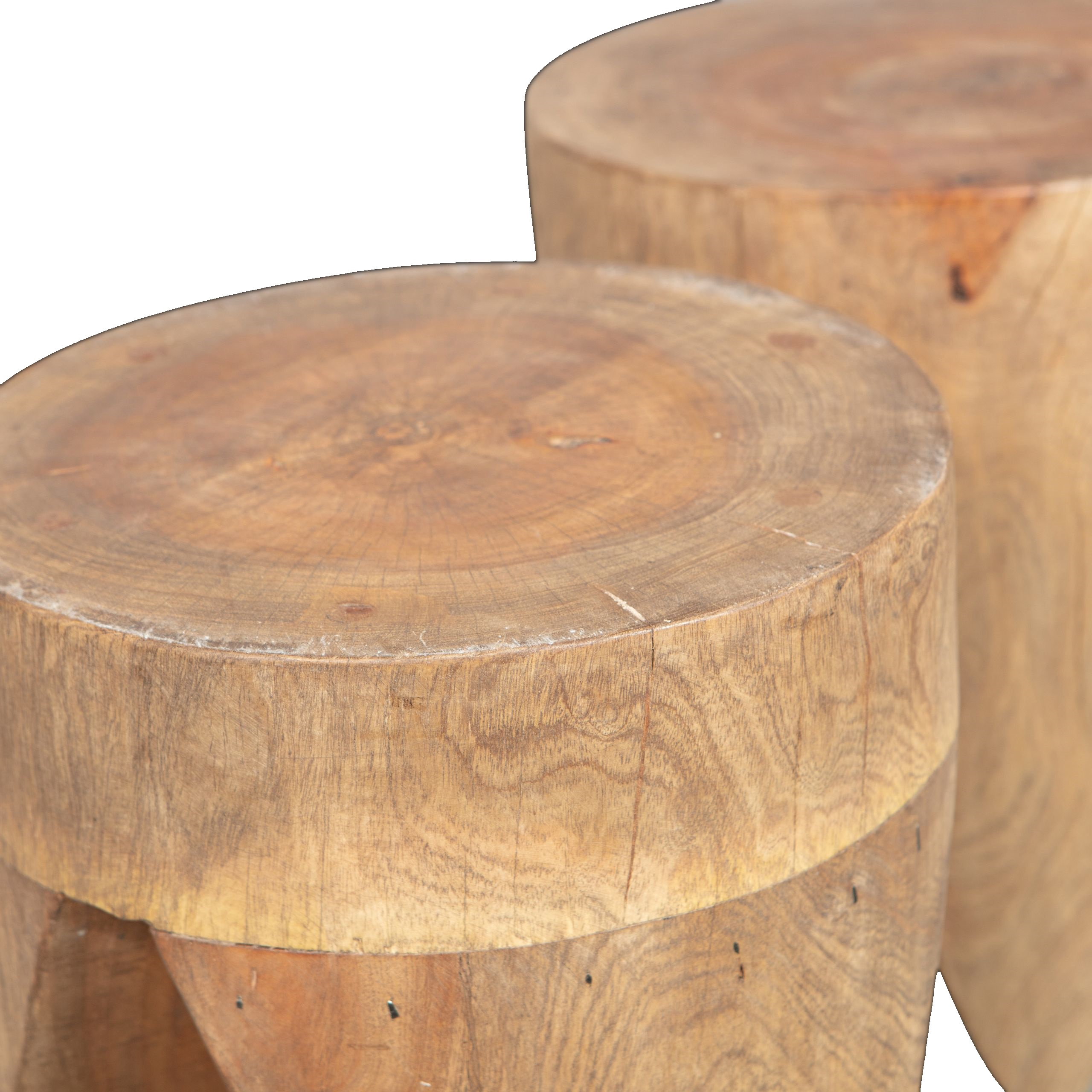 Beistelltisch Couchtisch Set Trunk 2 in 1 Holz Mangoholz