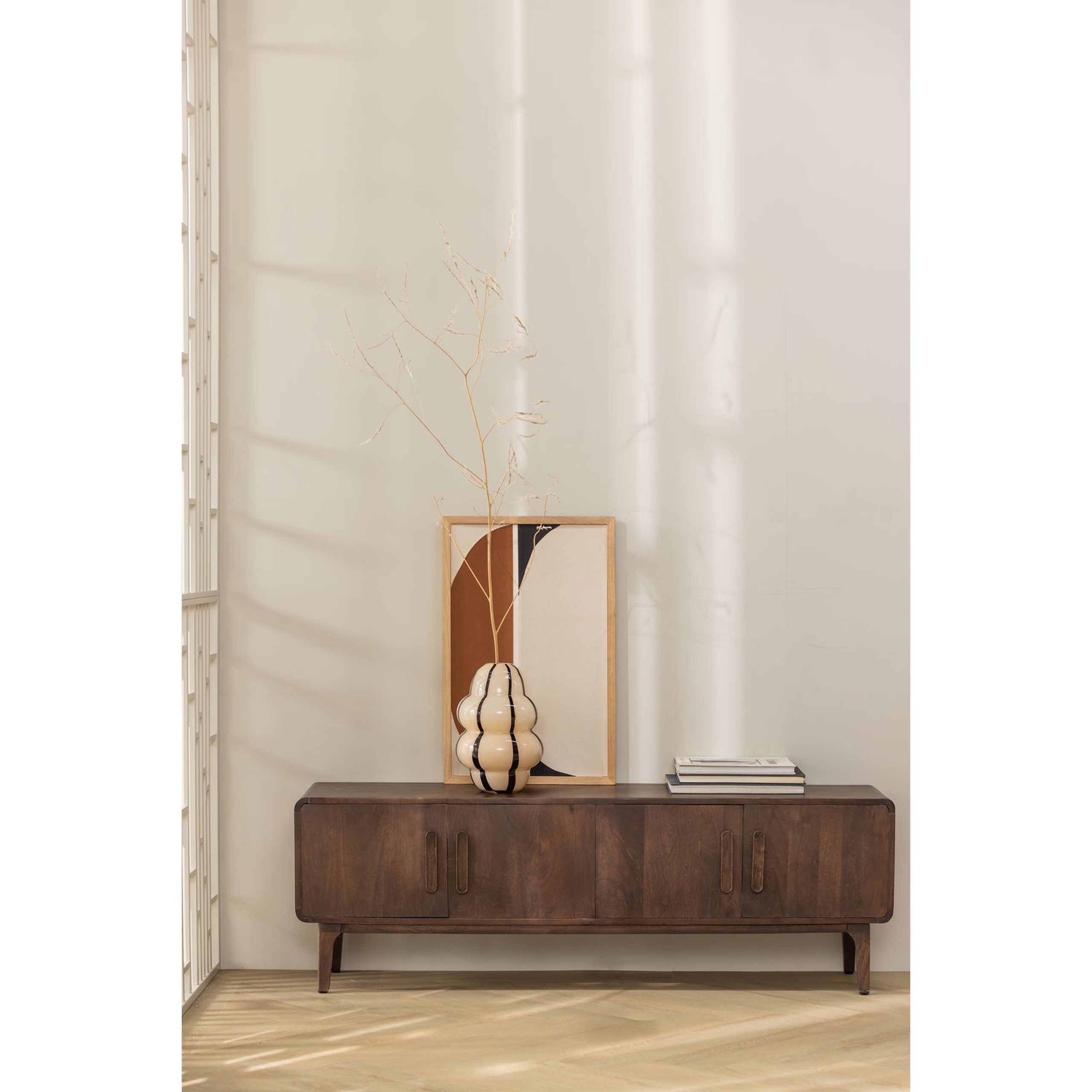 Retro TV-Board Lowboard Liya Mangoholz 150 oder 200 cm