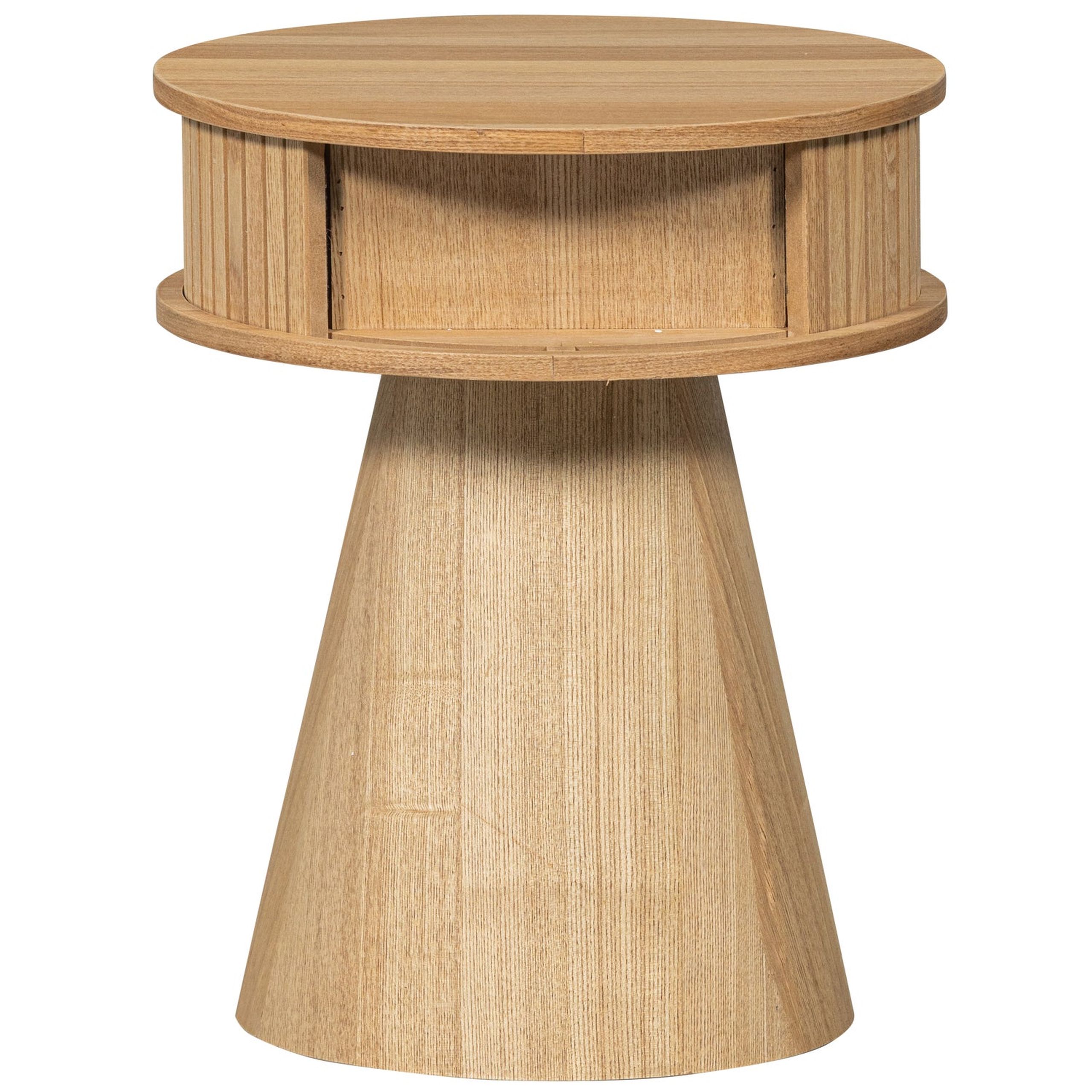 Retro Nachttisch Beistelltisch Karri Pappelholz rund Retro Nachttisch Beistelltisch Karri Pappelholz rund
